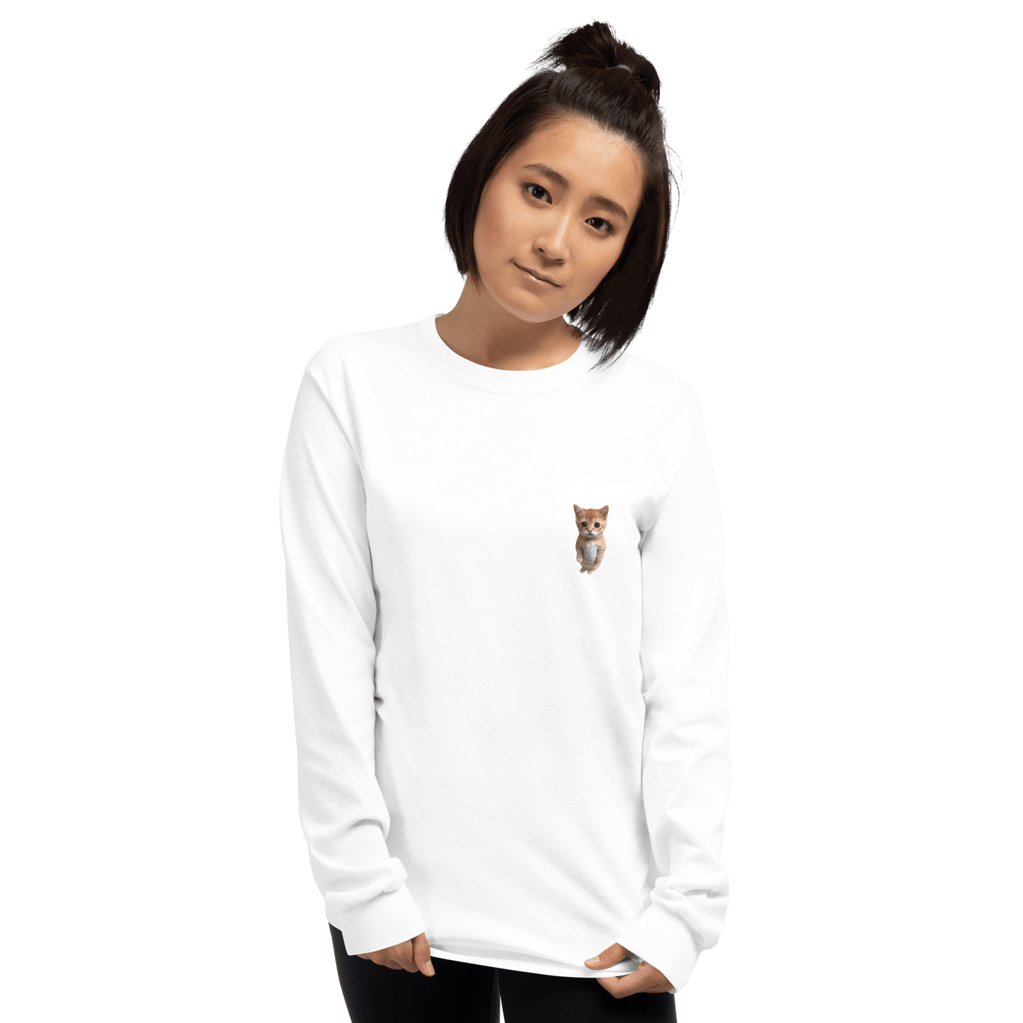 Cat Long Sleeve T-Shirt Meme - Sport Grey | Shirtposting