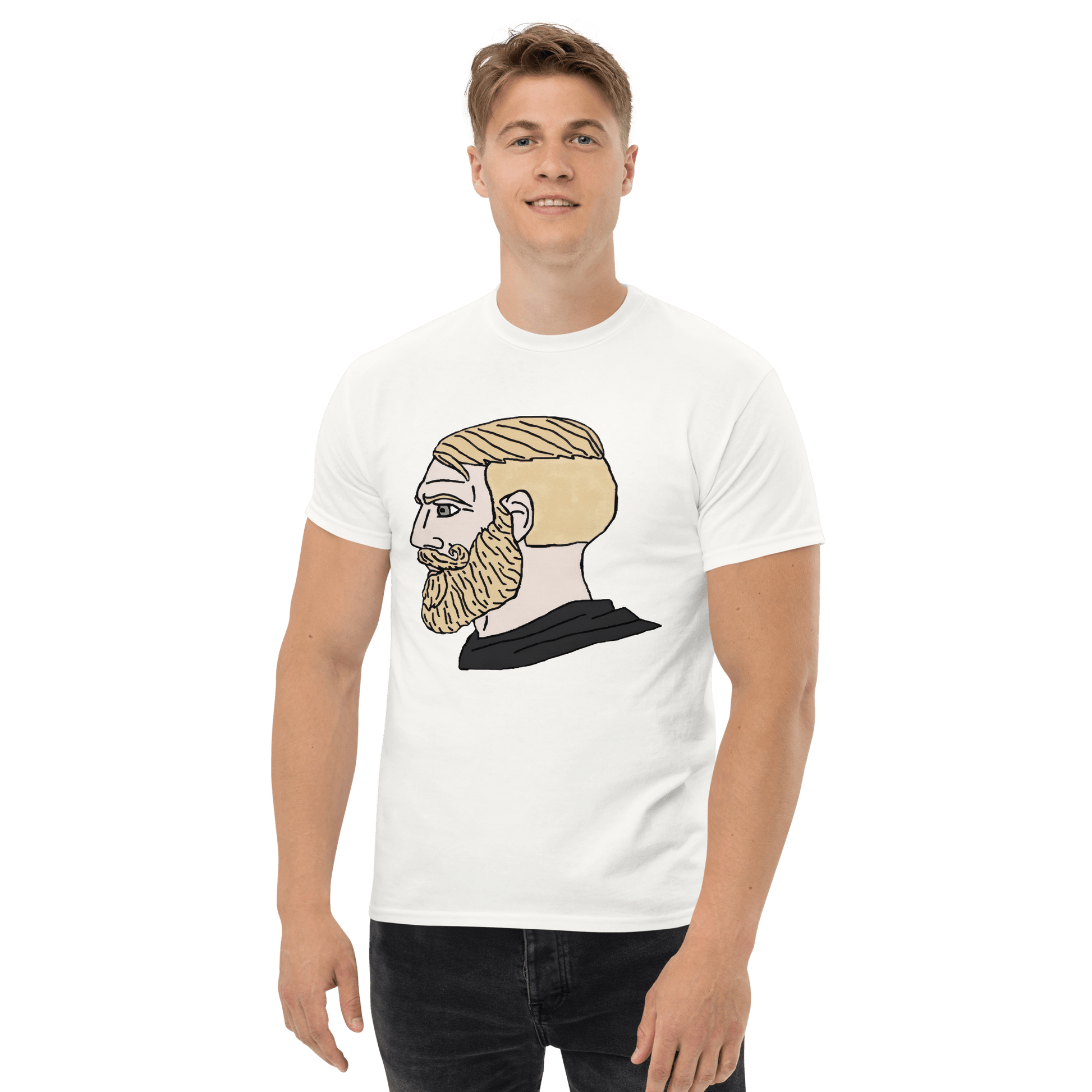 AuthRight Wojak Meme Classic T-Shirt Meme - Military Green | Shirtposting