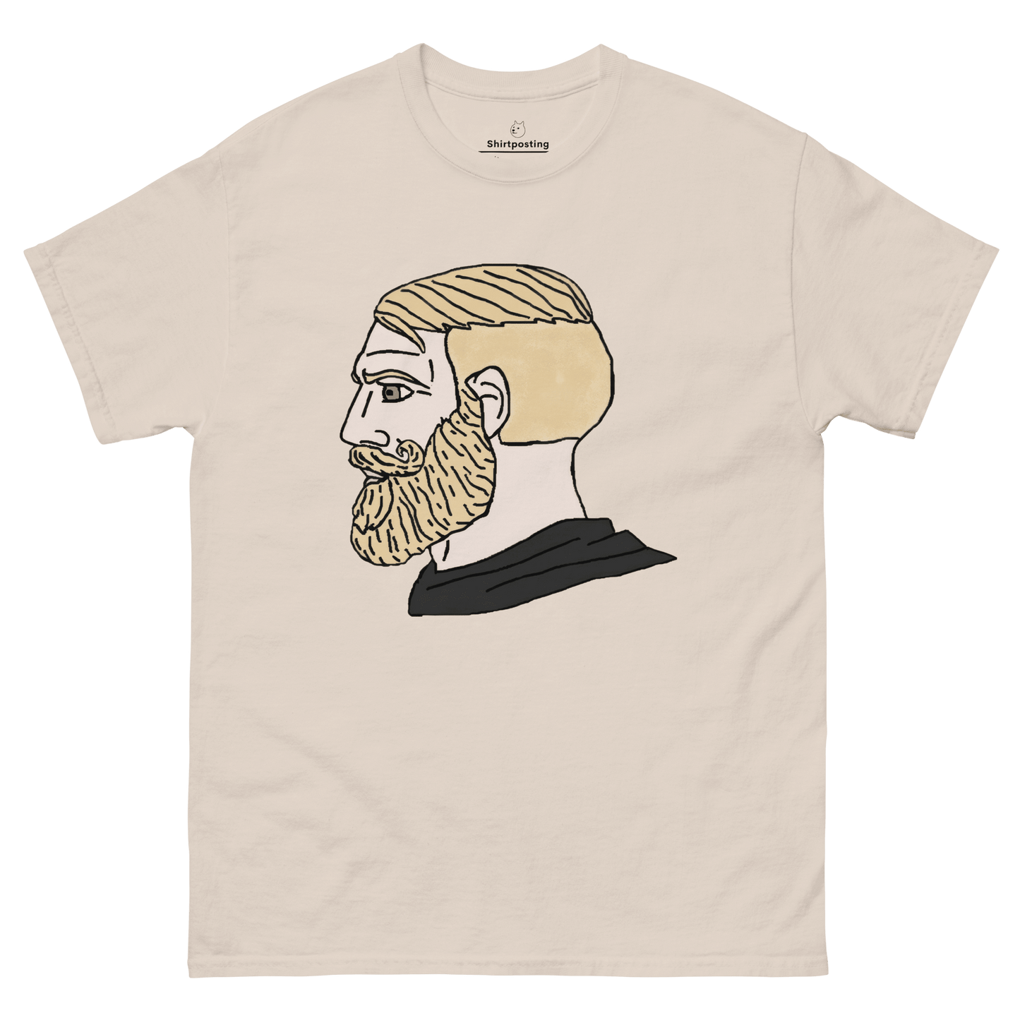 AuthRight Wojak Meme Classic T-Shirt Meme - Natural | Shirtposting