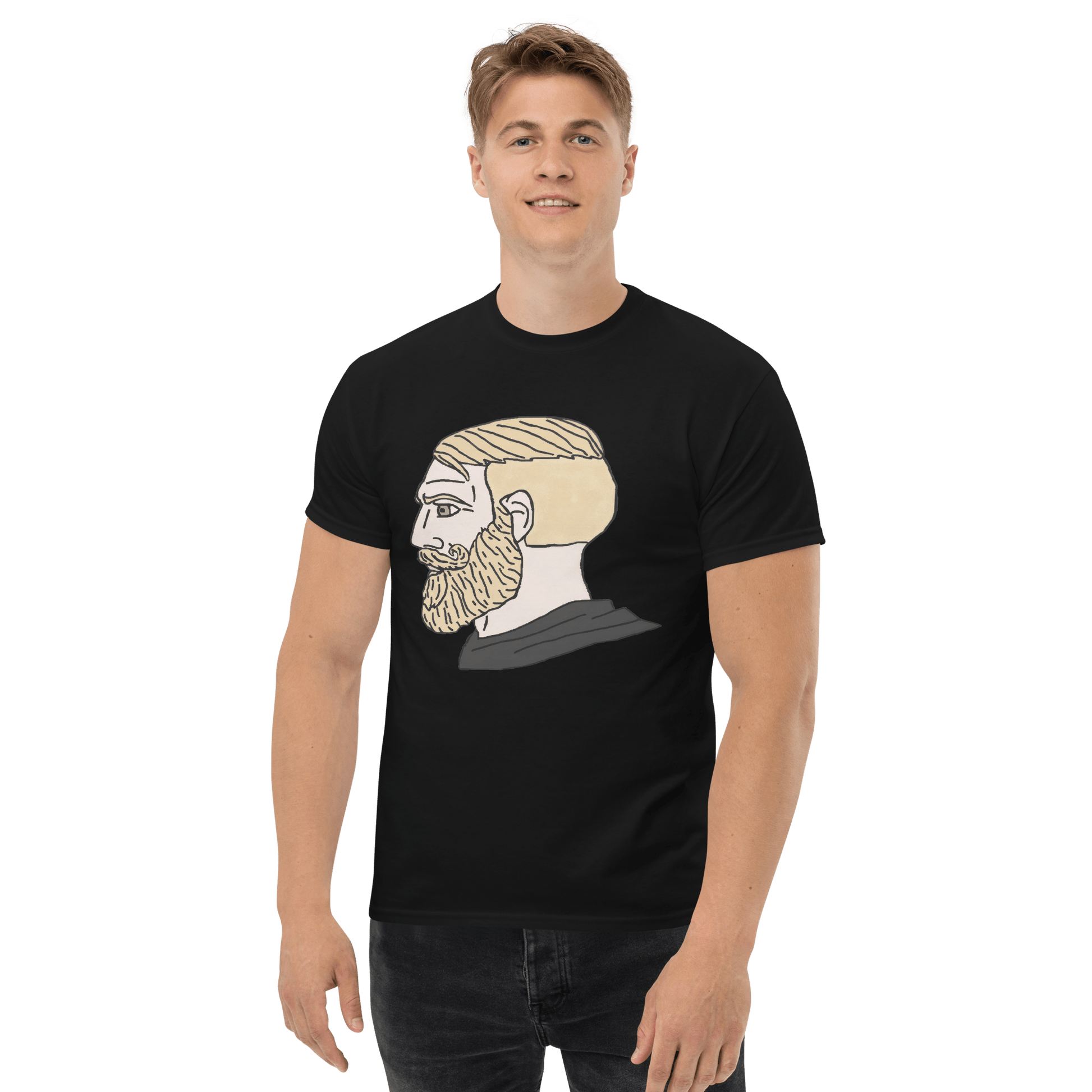 AuthRight Wojak Meme Classic T-Shirt Meme - Royal | Shirtposting