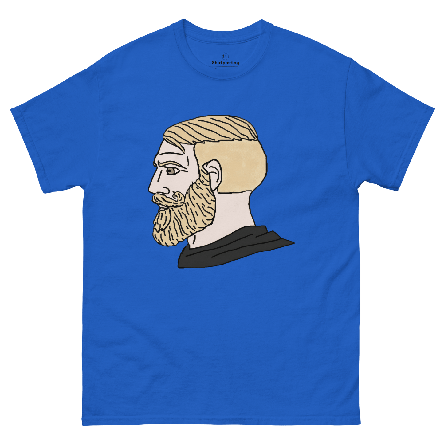 AuthRight Wojak Meme Classic T-Shirt Meme - Royal | Shirtposting