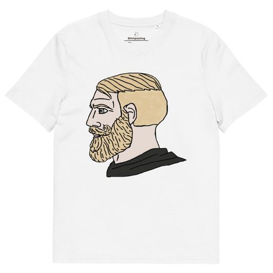 AuthRight Wojak Meme Premium Organic T-Shirt Meme - White | Shirtposting