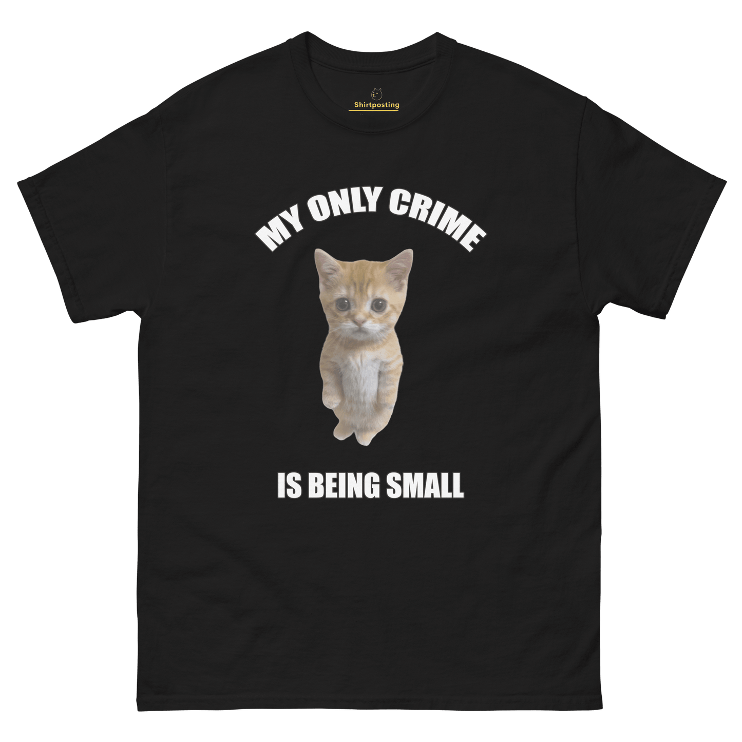 Being Small Classic T-Shirt Meme - Black | Shirtposting
