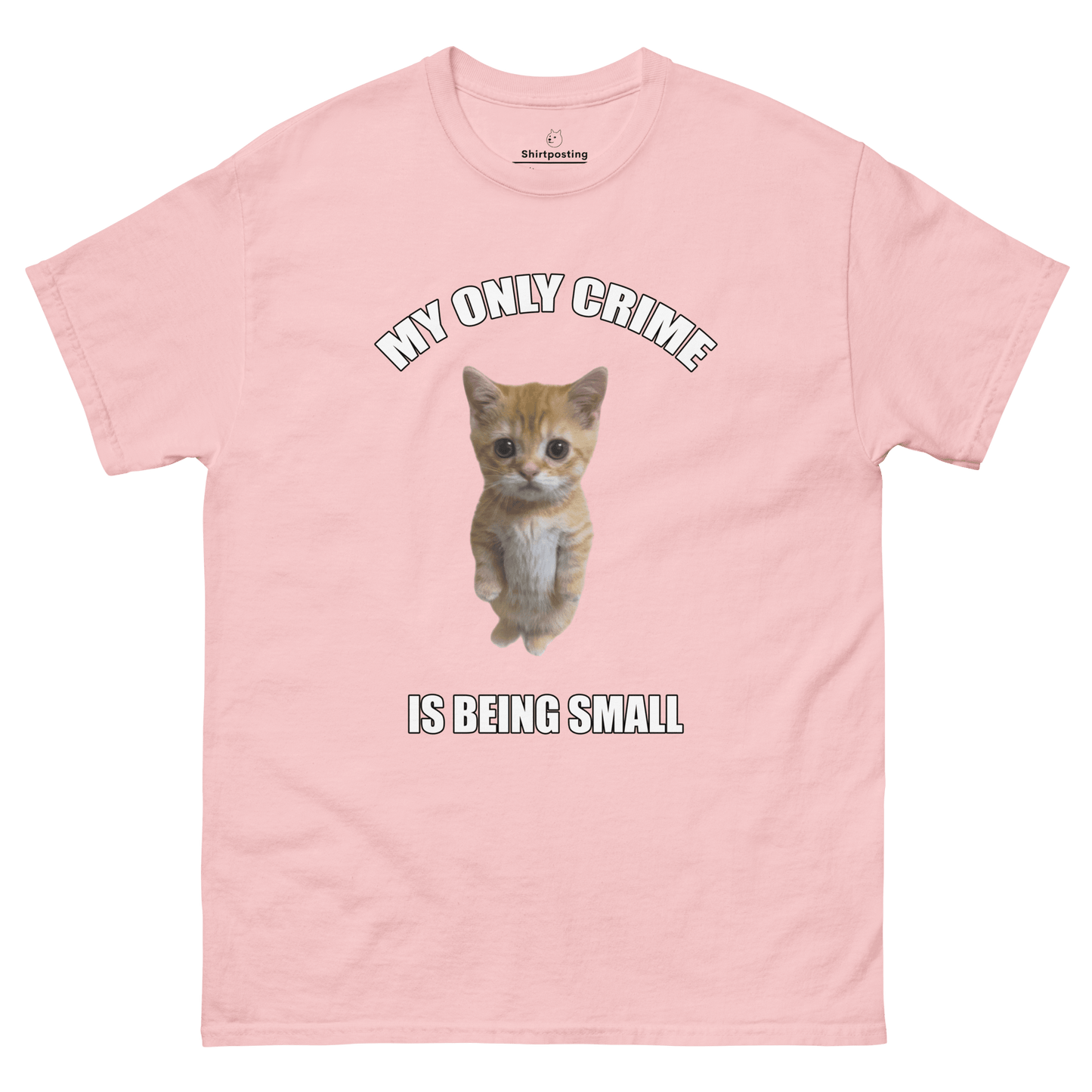 Being Small Classic T-Shirt Meme - Light Pink | Shirtposting