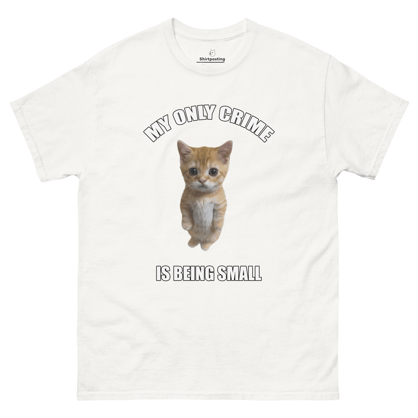 Being Small Classic T-Shirt Meme - White | Shirtposting