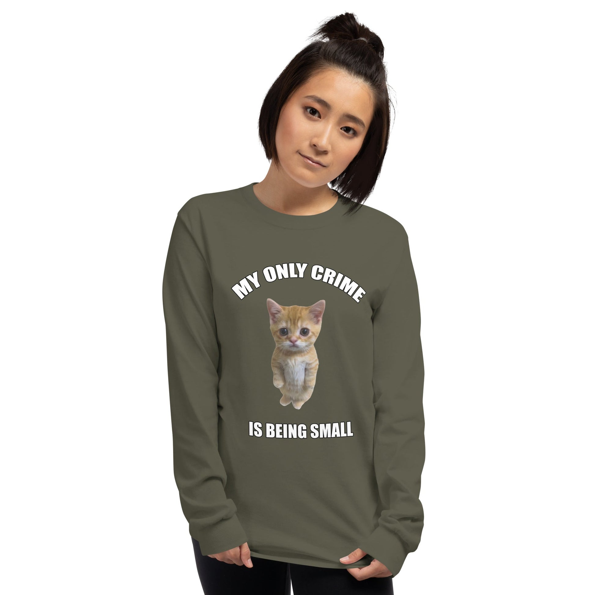 Being Small Long Sleeve T-Shirt Meme - Ash | Shirtposting