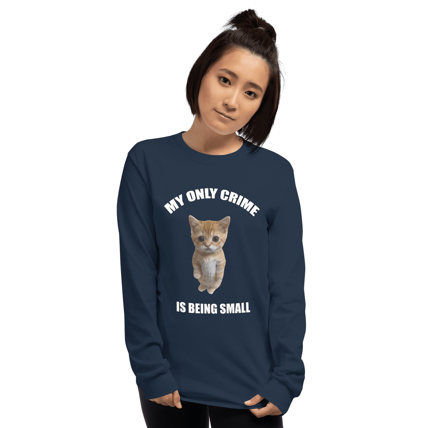 Being Small Long Sleeve T-Shirt Meme - Sport Grey | Shirtposting