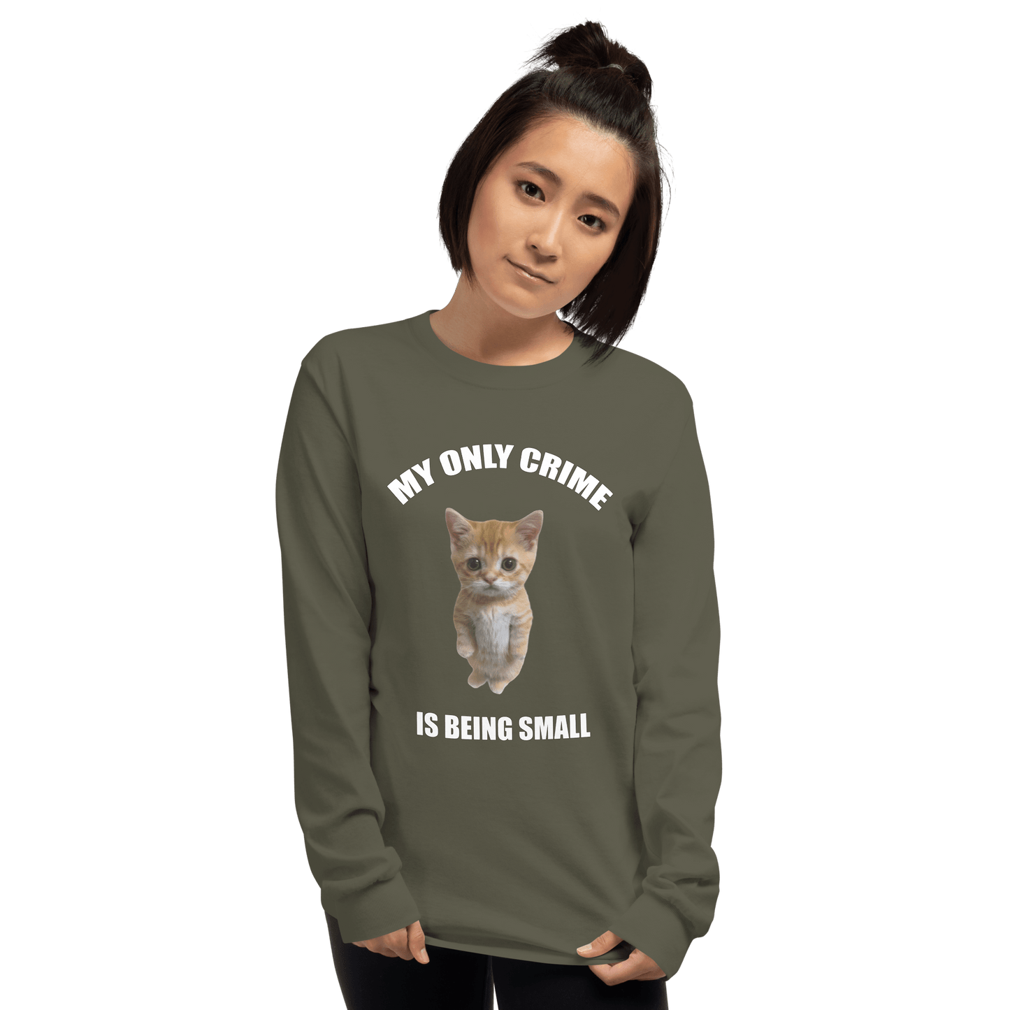 Being Small Long Sleeve T-Shirt Meme - Sport Grey | Shirtposting