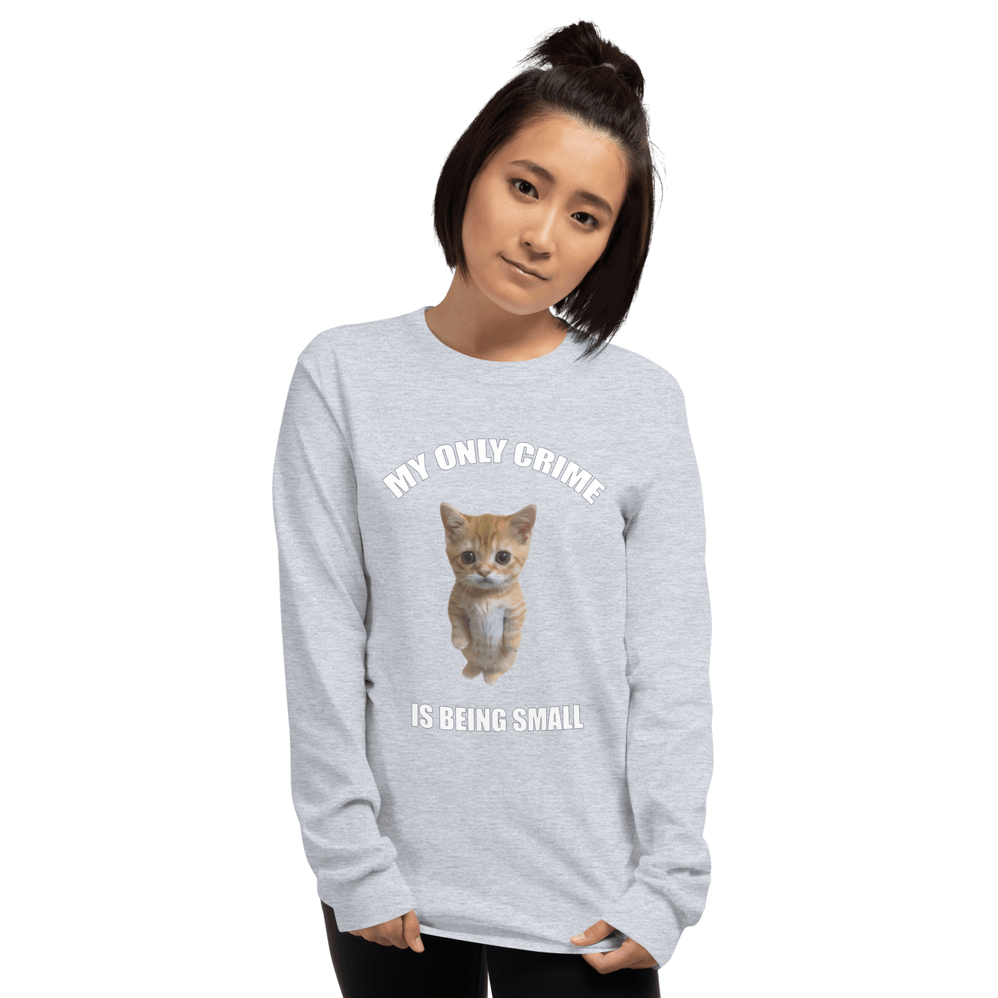 Being Small Long Sleeve T-Shirt Meme - Sport Grey | Shirtposting