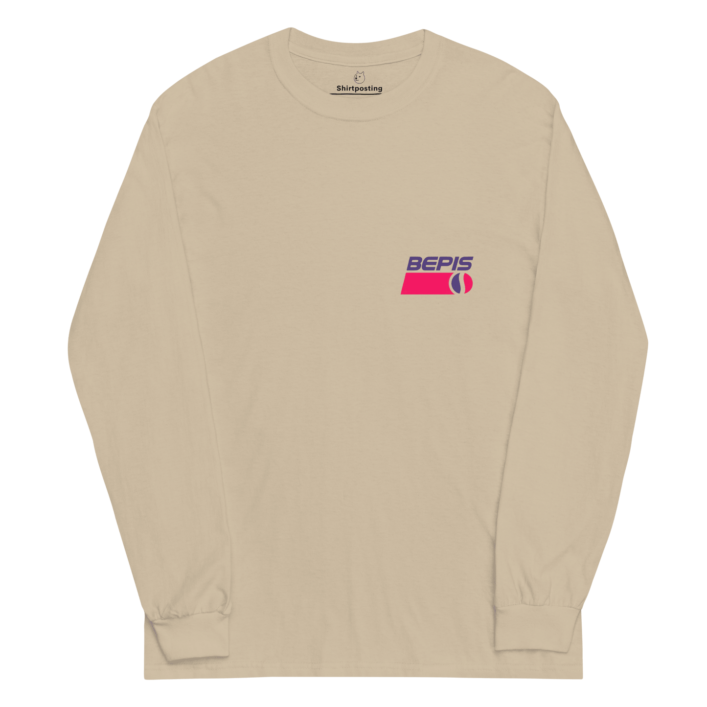 Bepis Long Sleeve T-Shirt Meme - Sand | Shirtposting