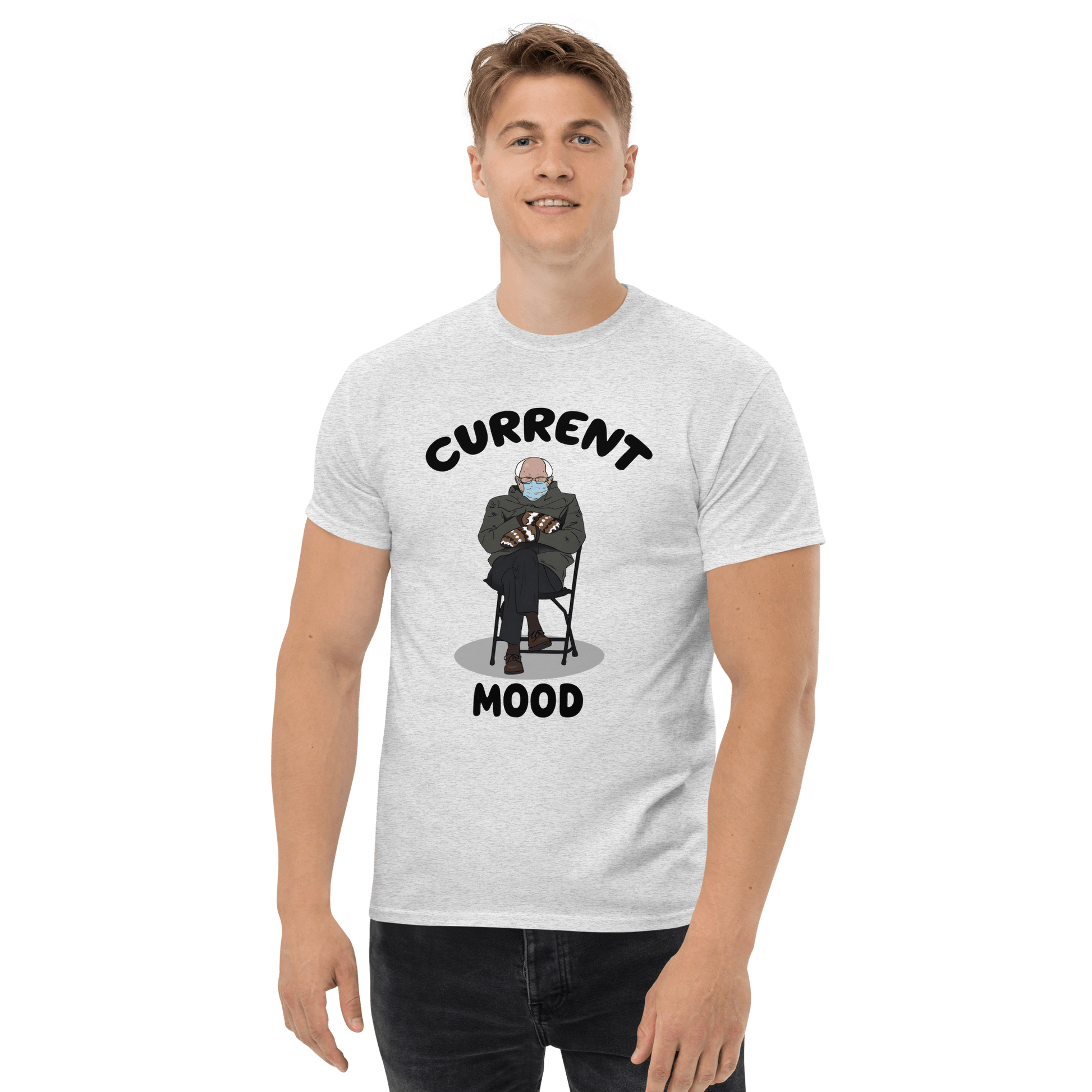 Bernie Mittens Classic T-Shirt Meme - Ash | Shirtposting
