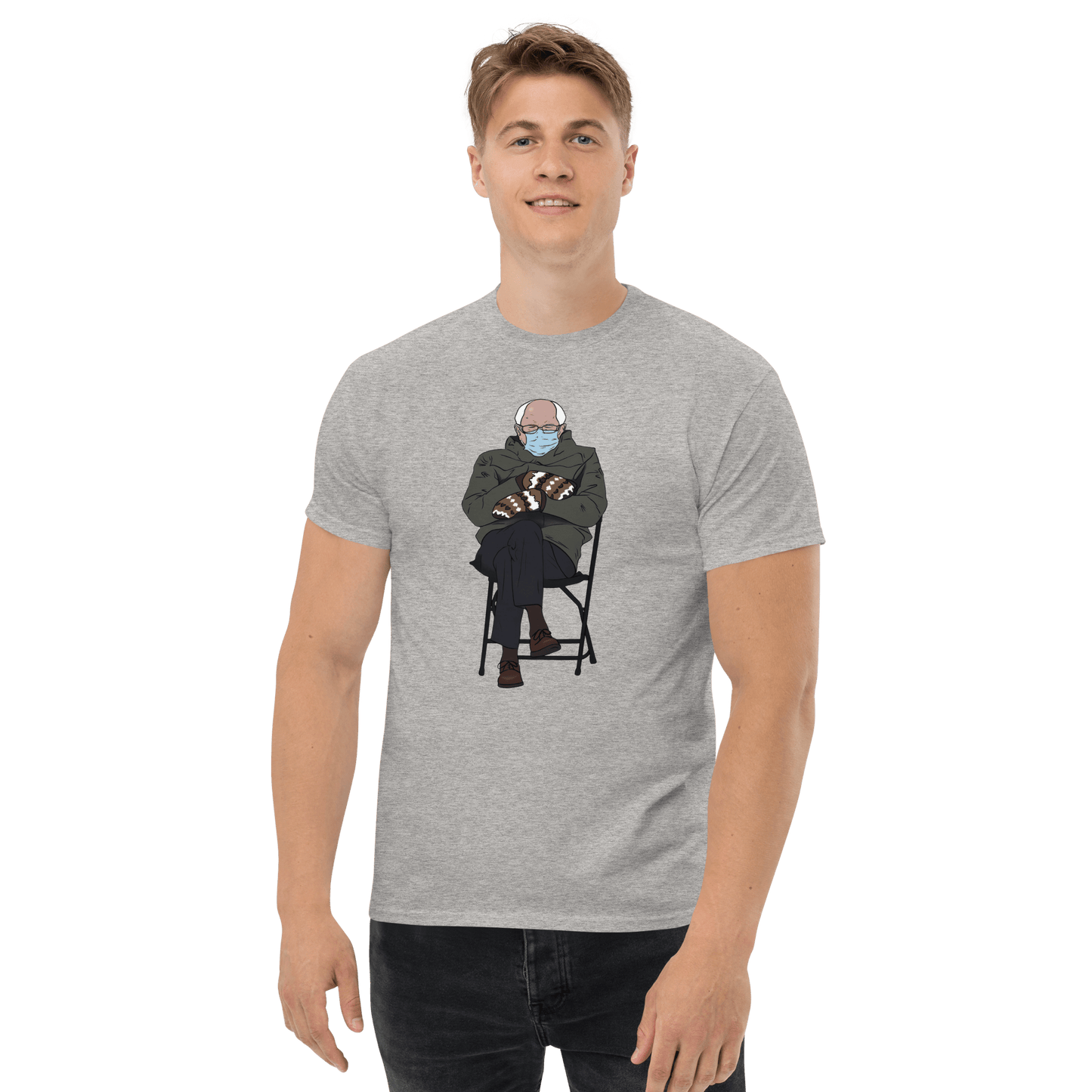 Bernie Mittens Classic T-Shirt Meme - Military Green | Shirtposting