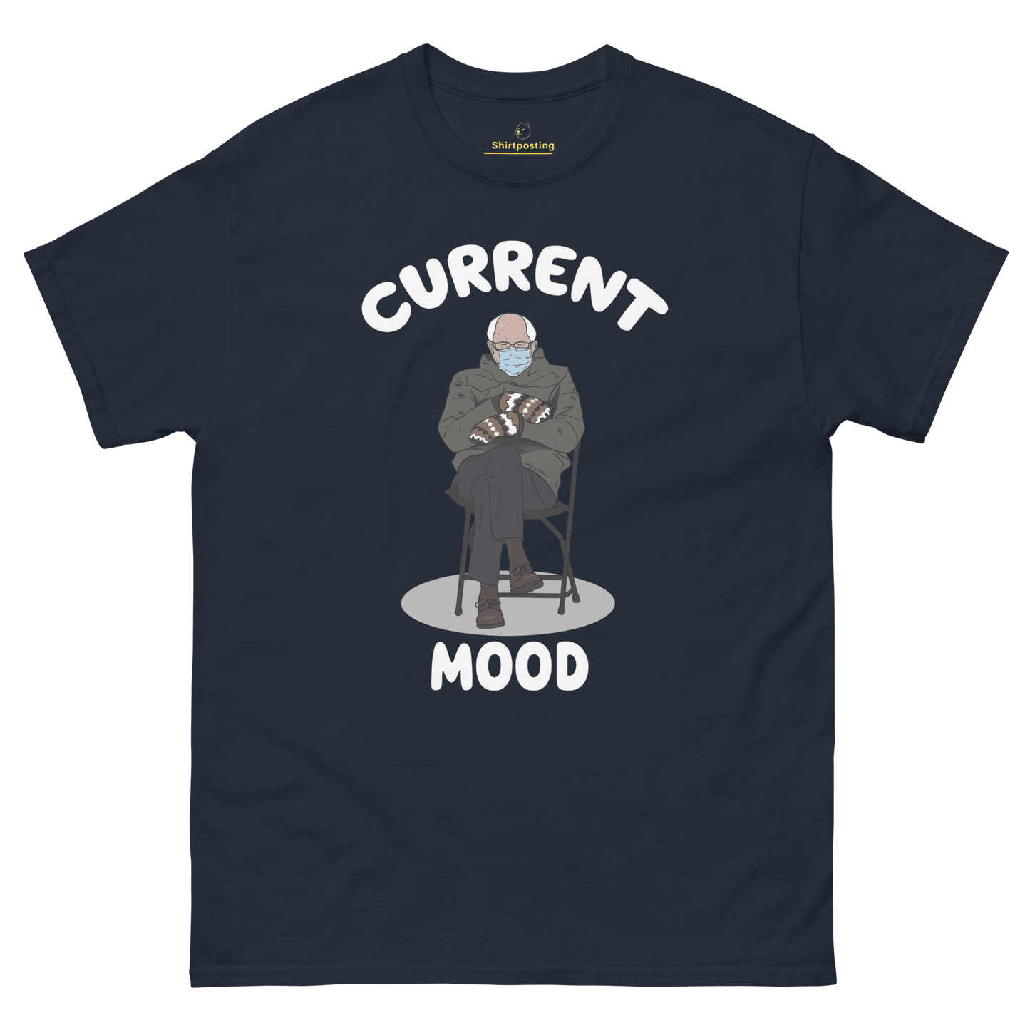 Bernie Mittens Classic T-Shirt Meme - Navy | Shirtposting