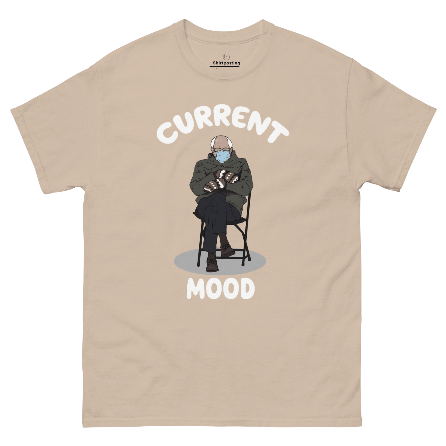 Bernie Mittens Classic T-Shirt Meme - Sand | Shirtposting