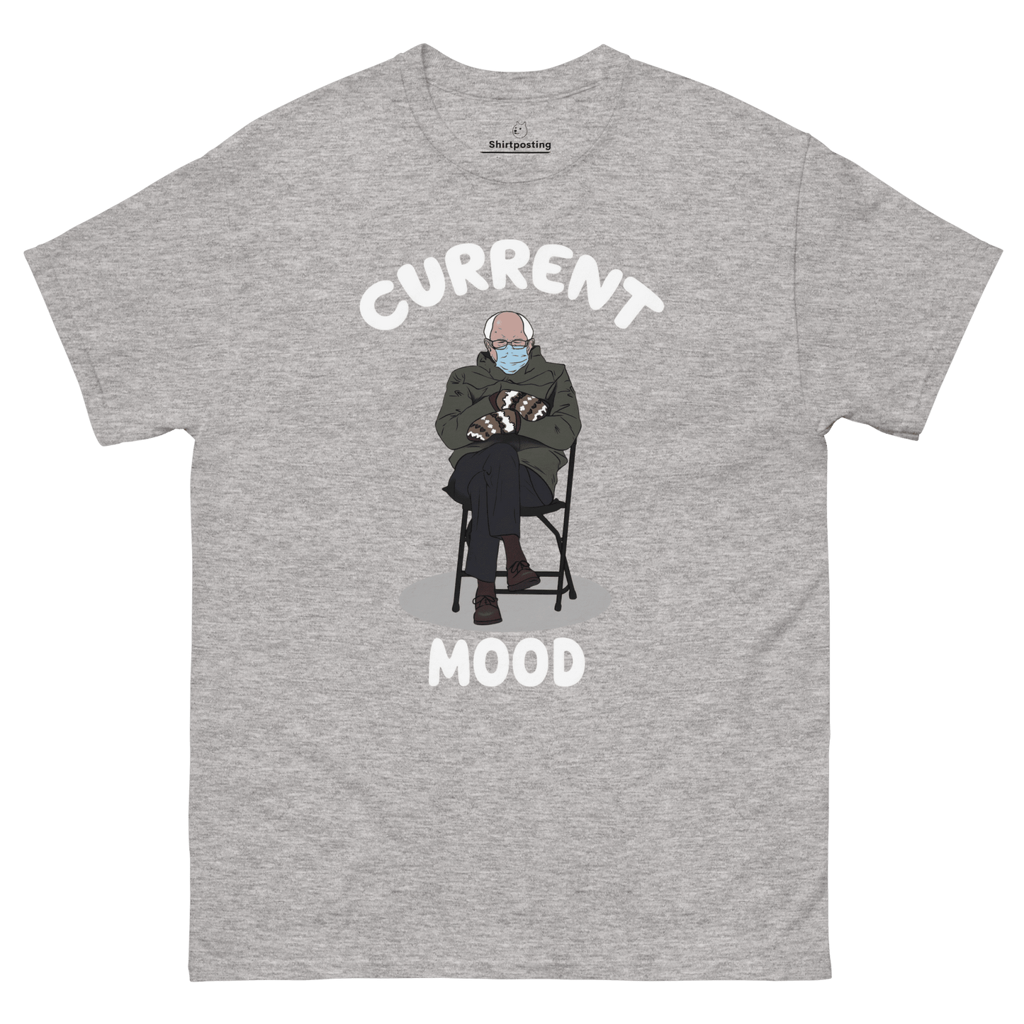Bernie Mittens Classic T-Shirt Meme - Sport Grey | Shirtposting