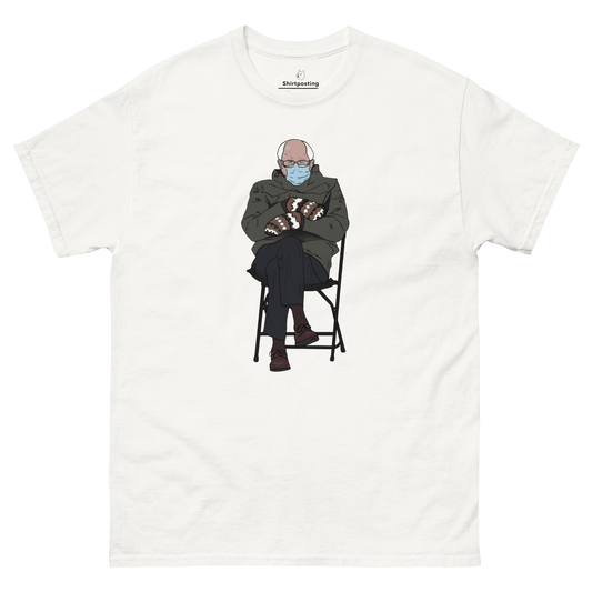 Bernie Mittens Classic T-Shirt Meme - White | Shirtposting