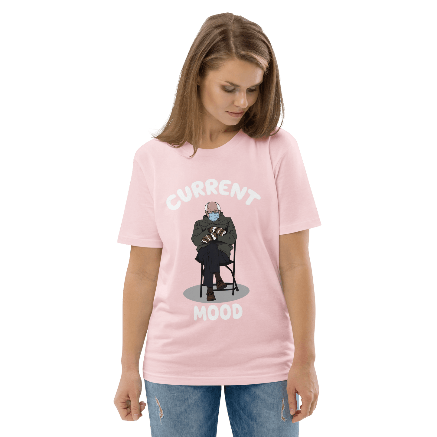 Bernie Mittens Premium Organic T-Shirt Meme - Cotton Pink | Shirtposting