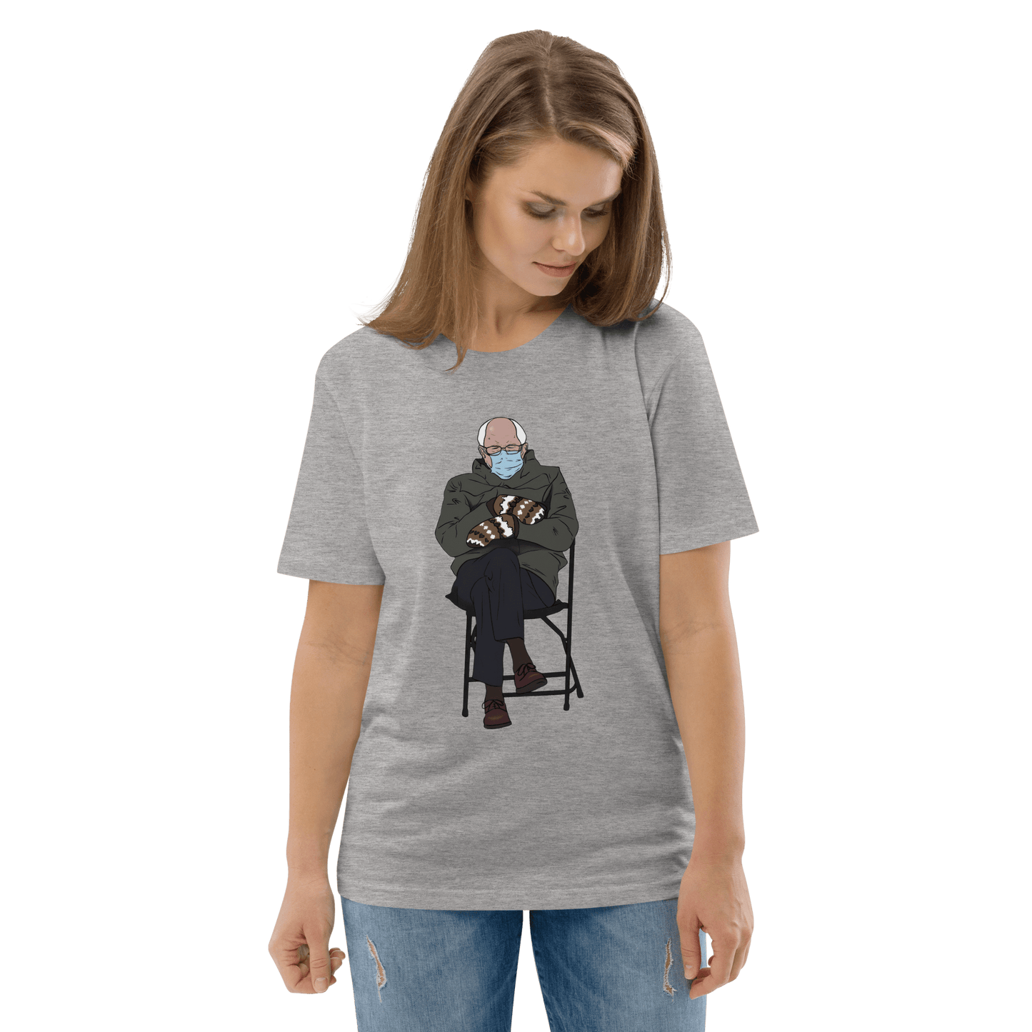 Bernie Mittens Premium Organic T-Shirt Meme - Dark Heather Grey | Shirtposting