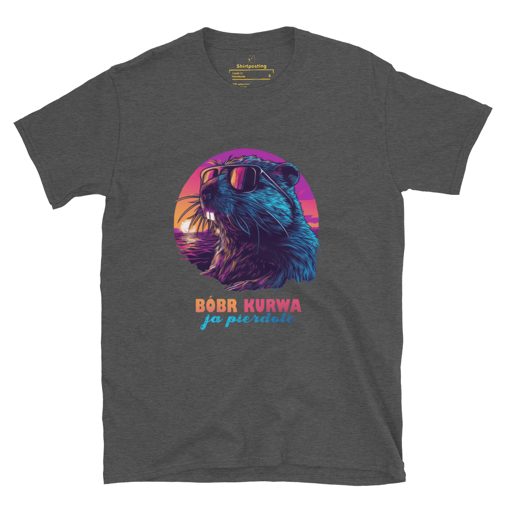 Bober Kurwa Classic T-Shirt Meme - Dark Heather Grey | Shirtposting