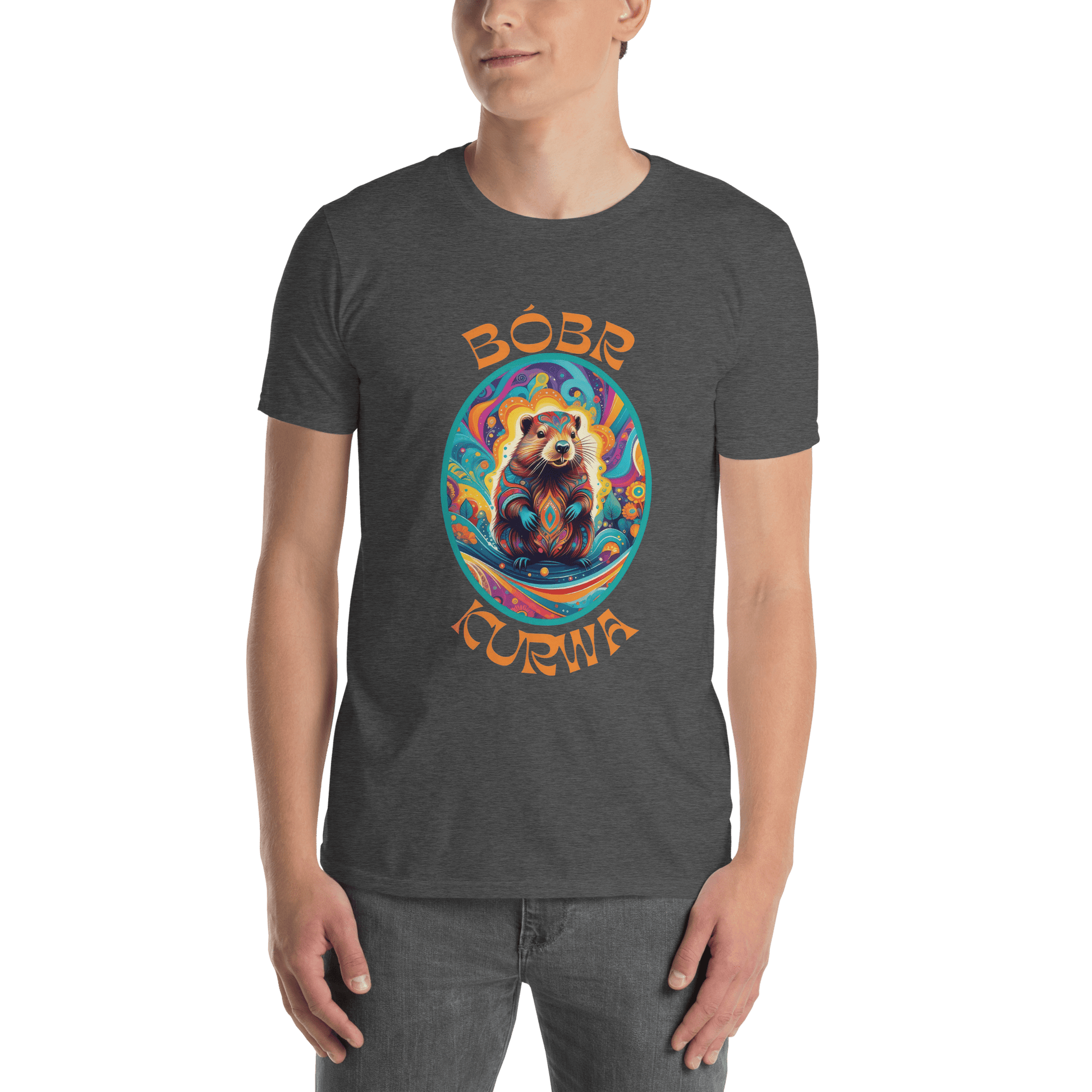 Bober Kurwa Classic T-Shirt Meme - Dark Heather Grey | Shirtposting