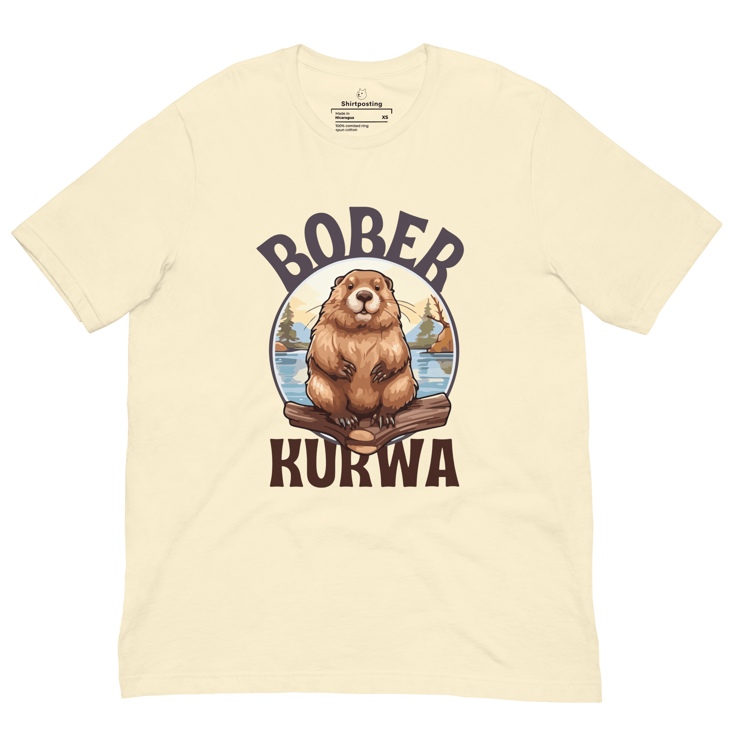 Bober Kurwa Classic T-Shirt Meme - Natural | Shirtposting