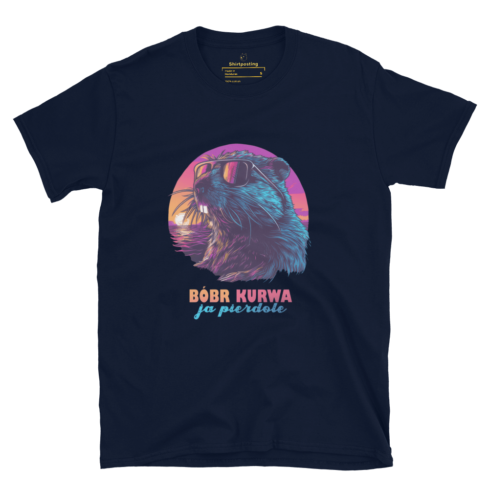 Bober Kurwa Classic T-Shirt Meme - Navy | Shirtposting