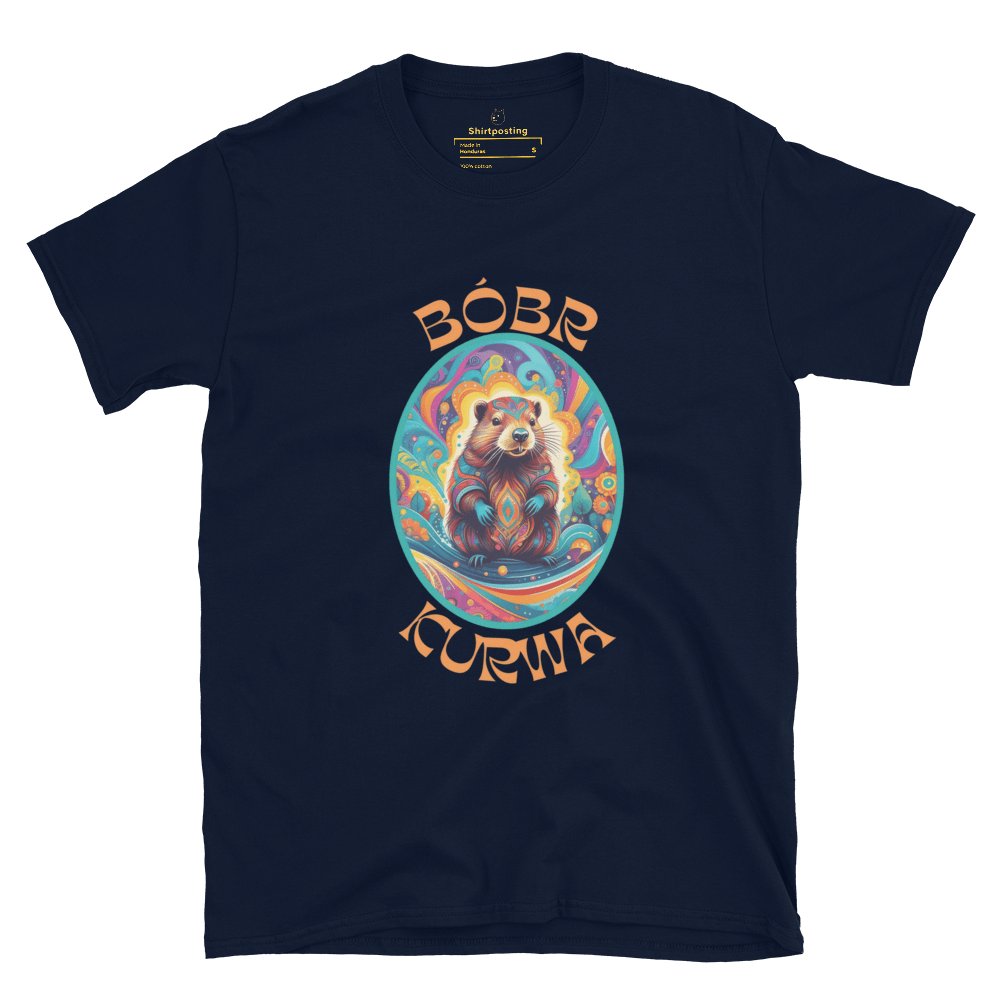 Bober Kurwa Classic T-Shirt Meme - Navy | Shirtposting