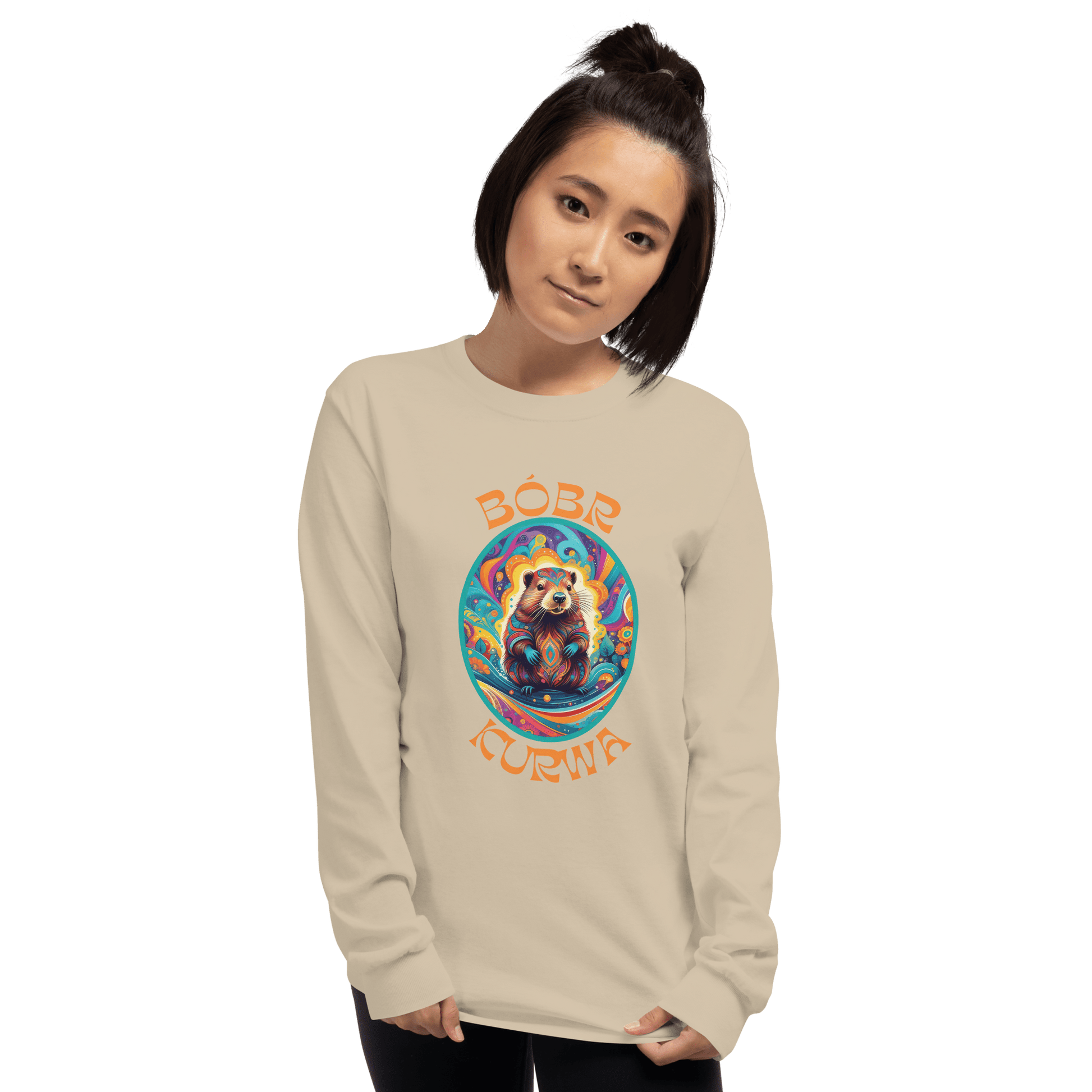 Bober Kurwa Long Sleeve T-Shirt Meme - Sport Grey | Shirtposting