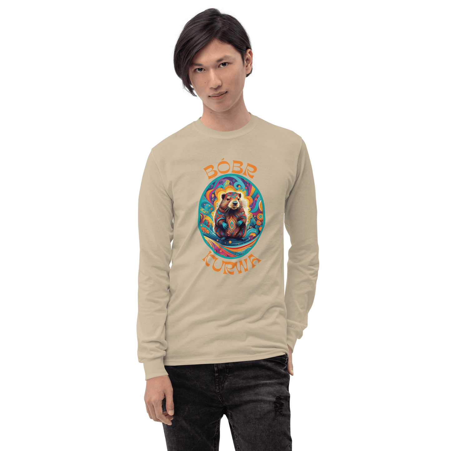 Bober Kurwa Long Sleeve T-Shirt Meme - Sport Grey | Shirtposting