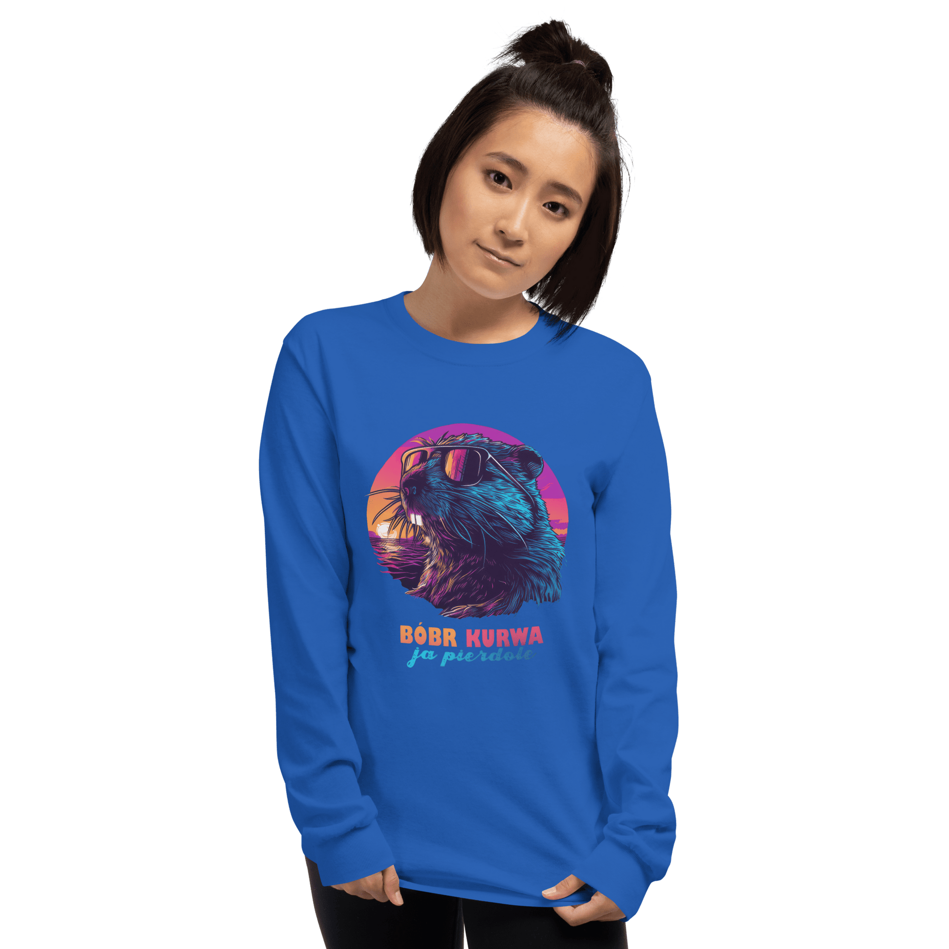 Bober Kurwa Long Sleeve T-Shirt Meme - Sport Grey | Shirtposting