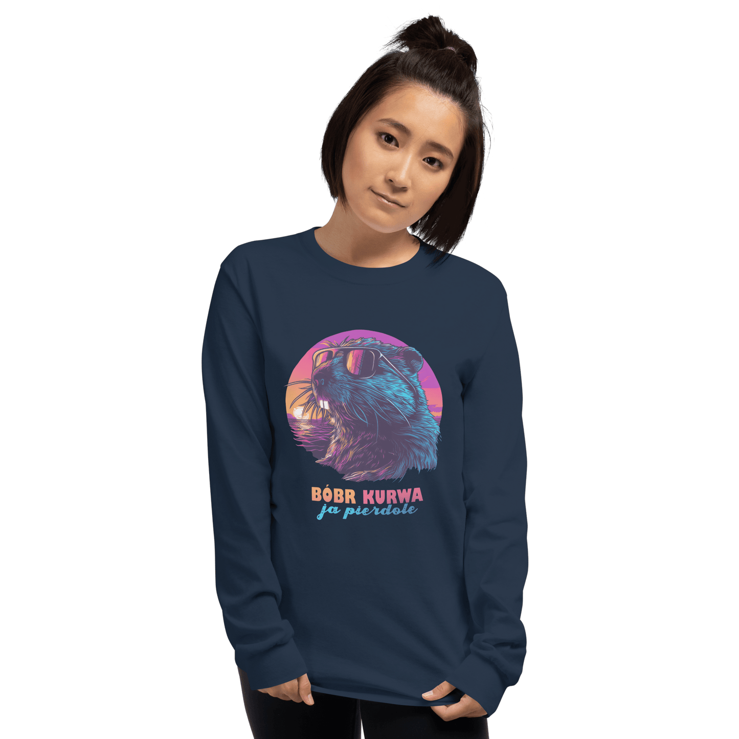 Bober Kurwa Long Sleeve T-Shirt Meme - Sport Grey | Shirtposting