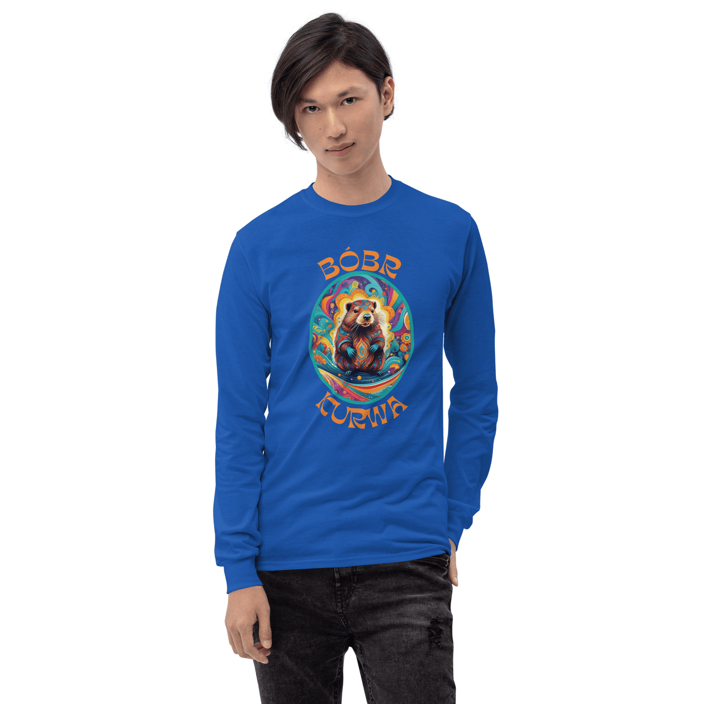 Bober Kurwa Long Sleeve T-Shirt Meme - Sport Grey | Shirtposting