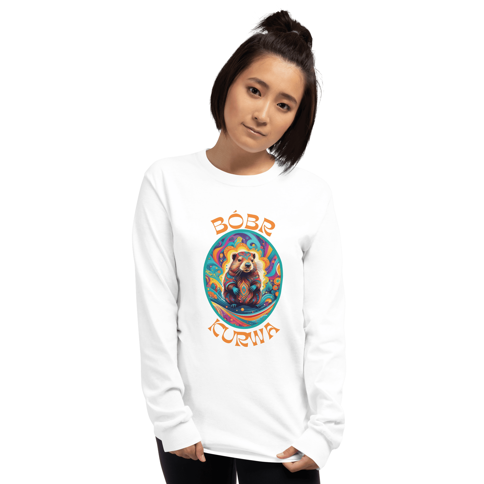 Bober Kurwa Long Sleeve T-Shirt Meme - Sport Grey | Shirtposting