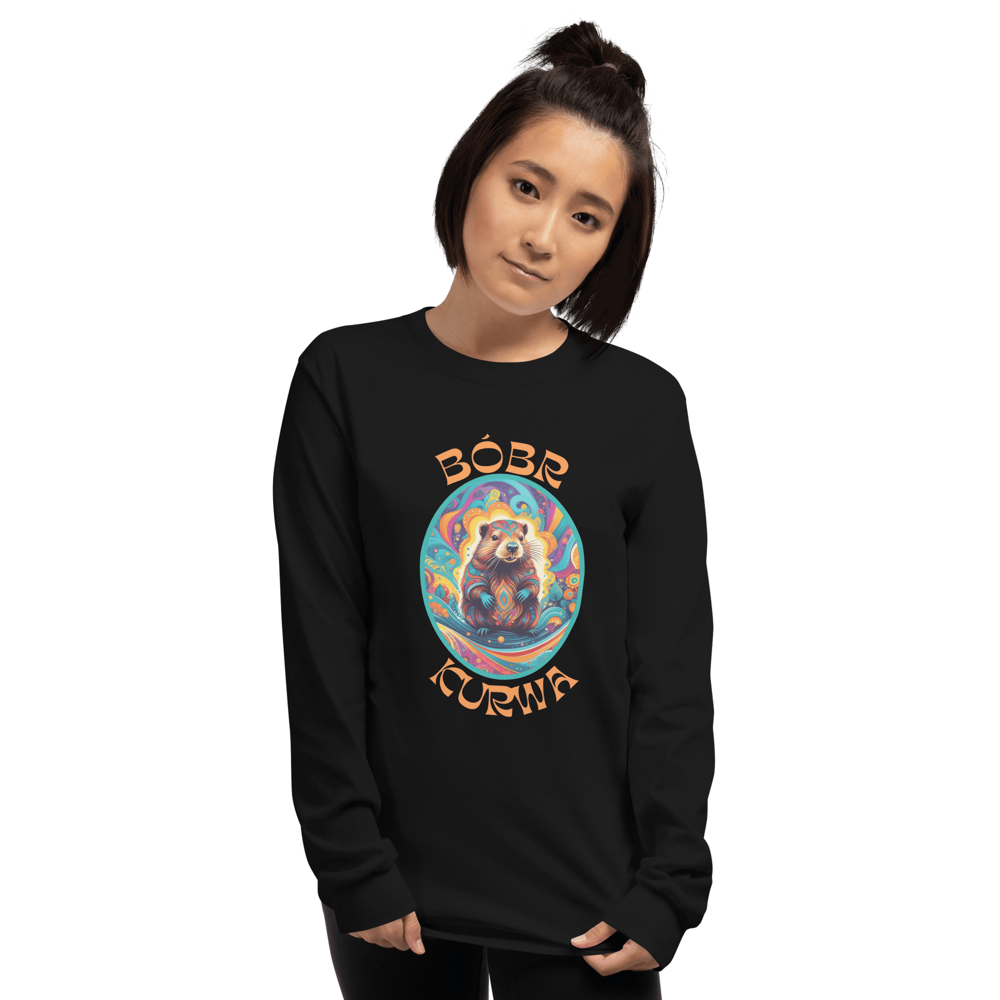 Bober Kurwa Long Sleeve T-Shirt Meme - Sport Grey | Shirtposting