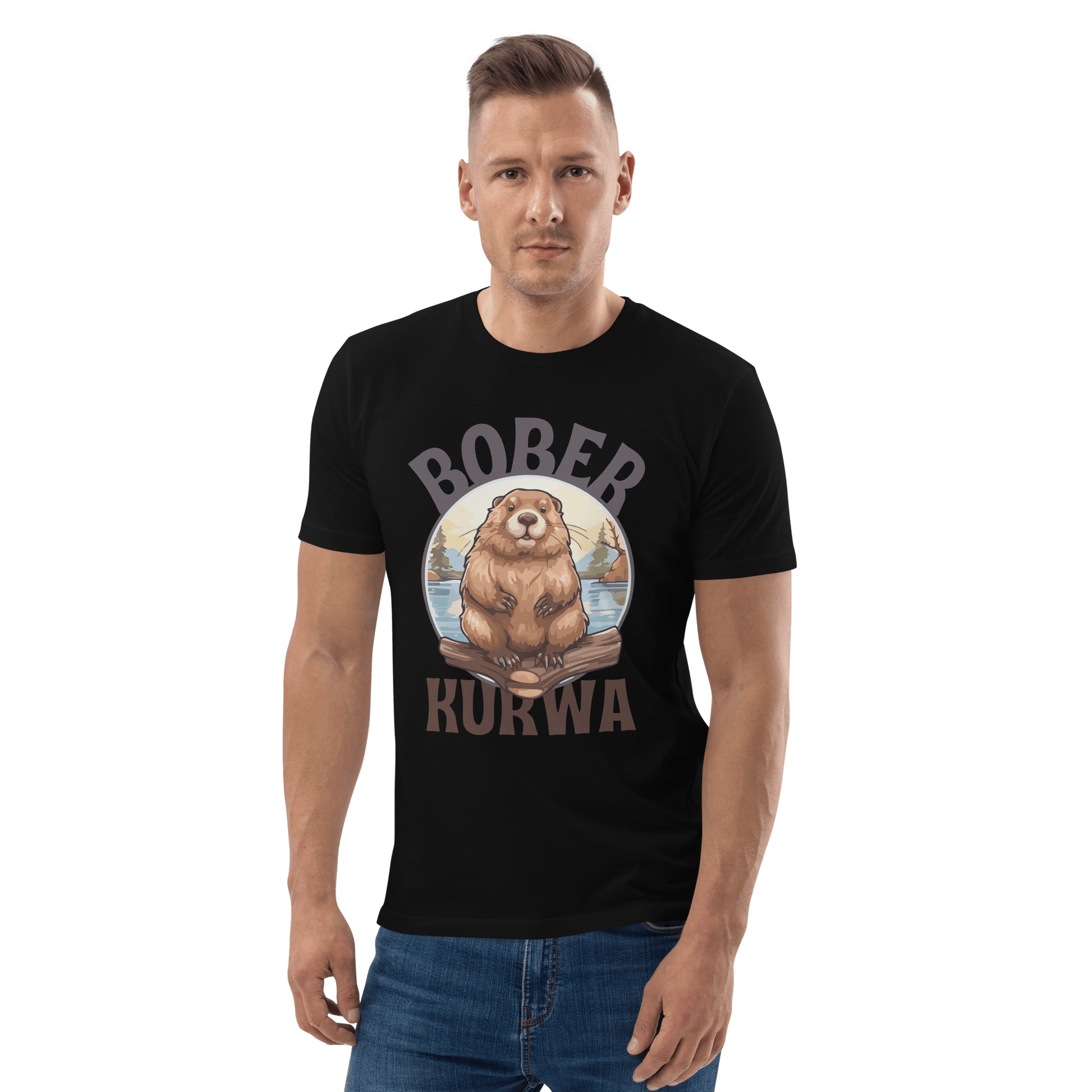 Bober Kurwa Premium Organic T-Shirt Meme - Dark Heather Grey | Shirtposting