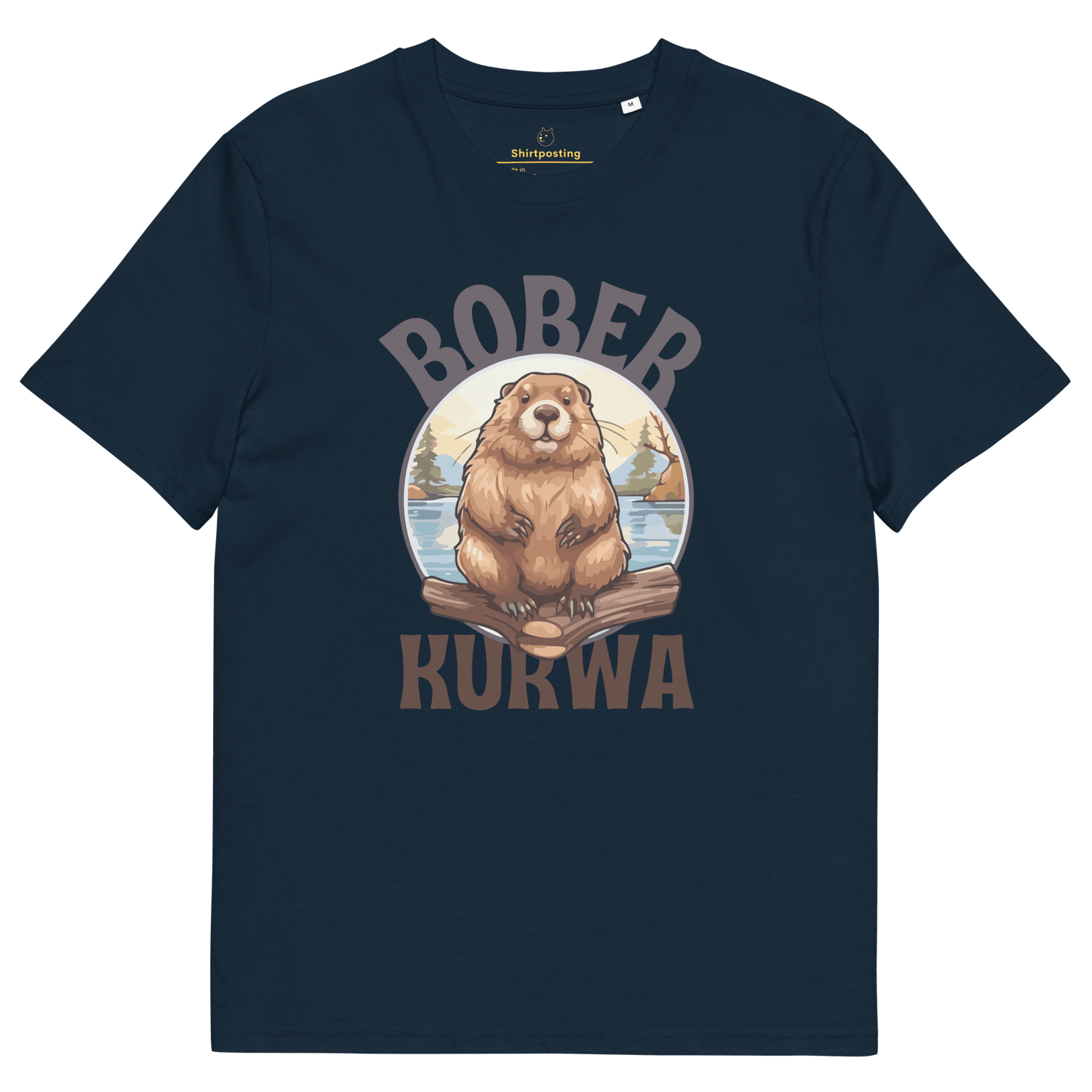 Bober Kurwa Premium Organic T-Shirt Meme - French Navy | Shirtposting