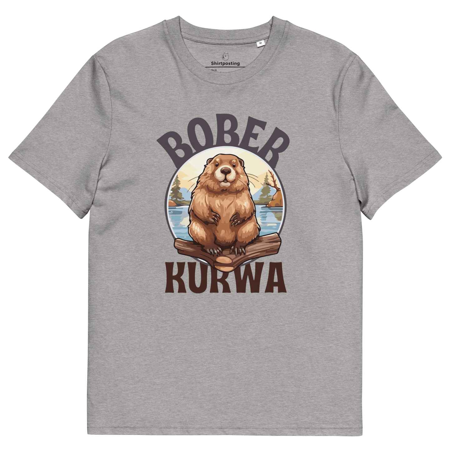 Bober Kurwa Premium Organic T-Shirt Meme - Heather Grey | Shirtposting