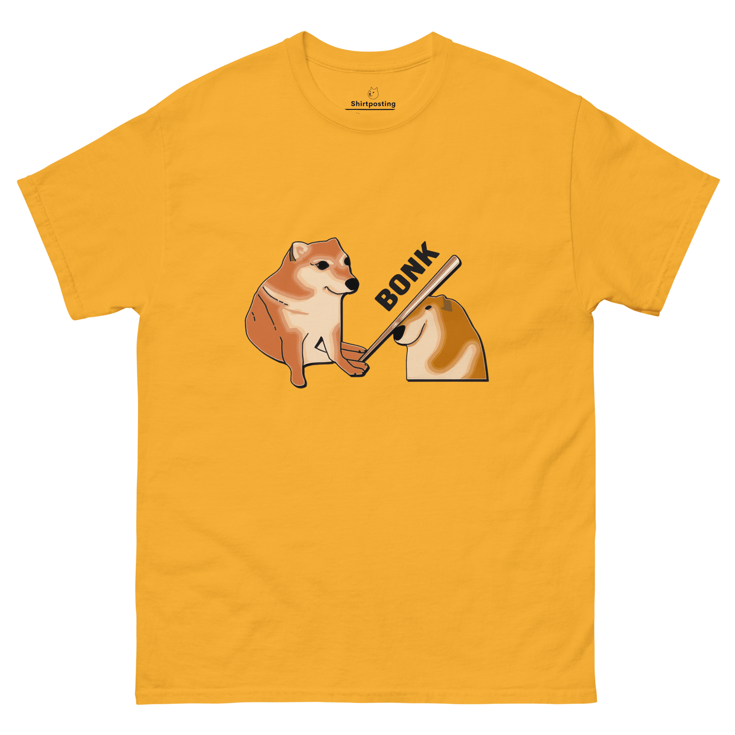 Bonk Classic T-Shirt Meme - Gold | Shirtposting