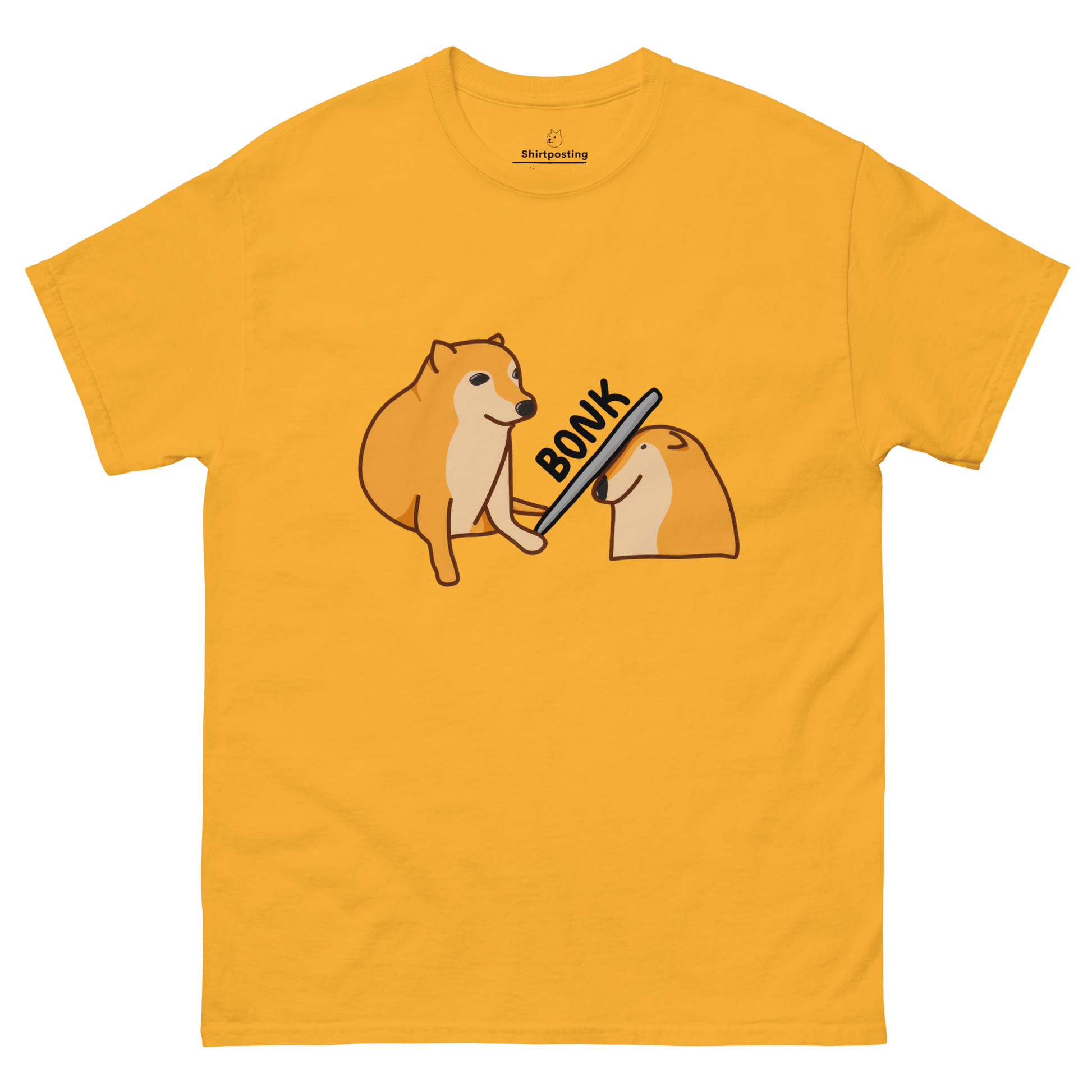 Bonk Classic T-Shirt Meme - Gold | Shirtposting