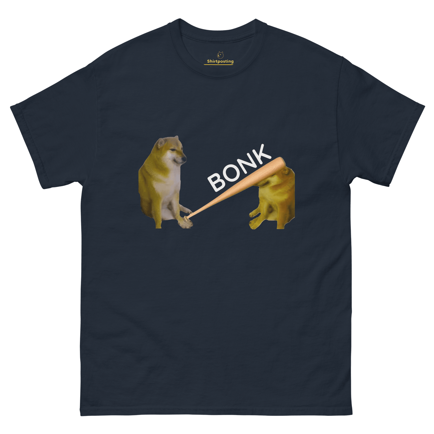 Bonk Classic T-Shirt Meme - Navy | Shirtposting