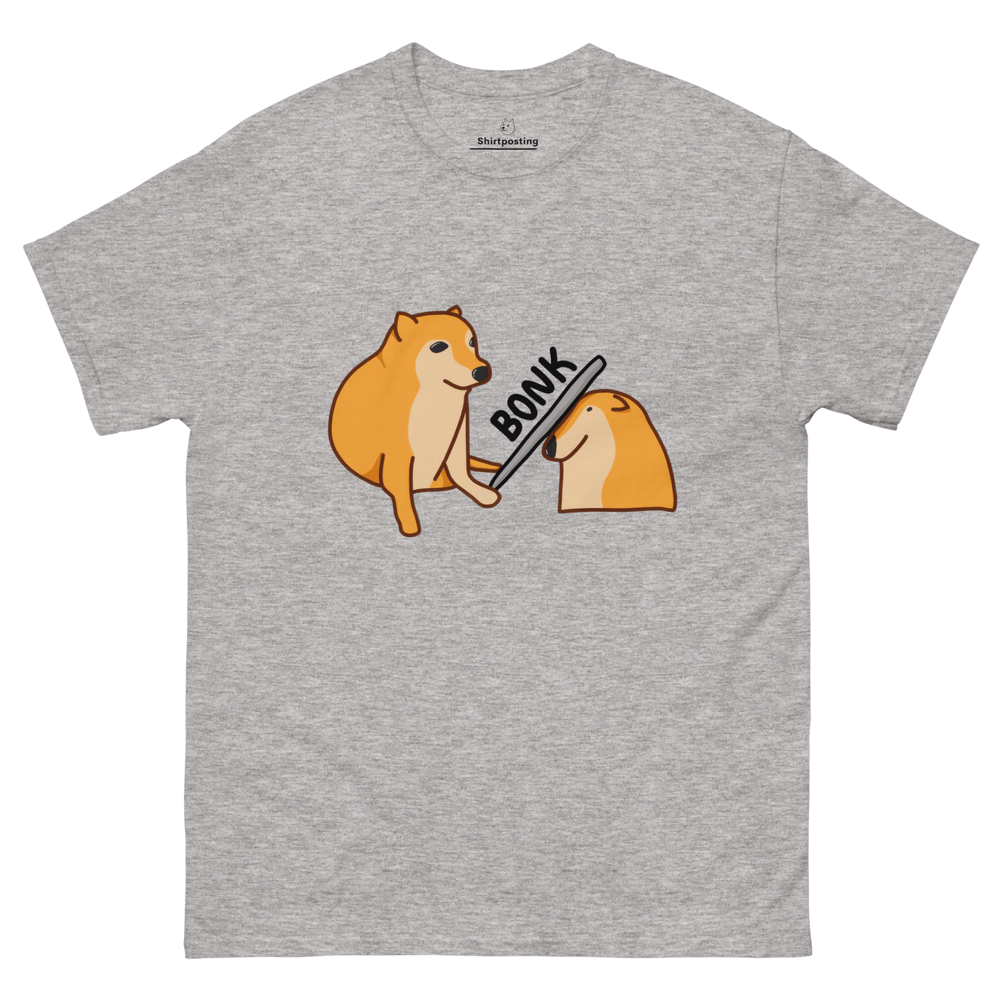 Bonk Classic T-Shirt Meme - Sport Grey | Shirtposting