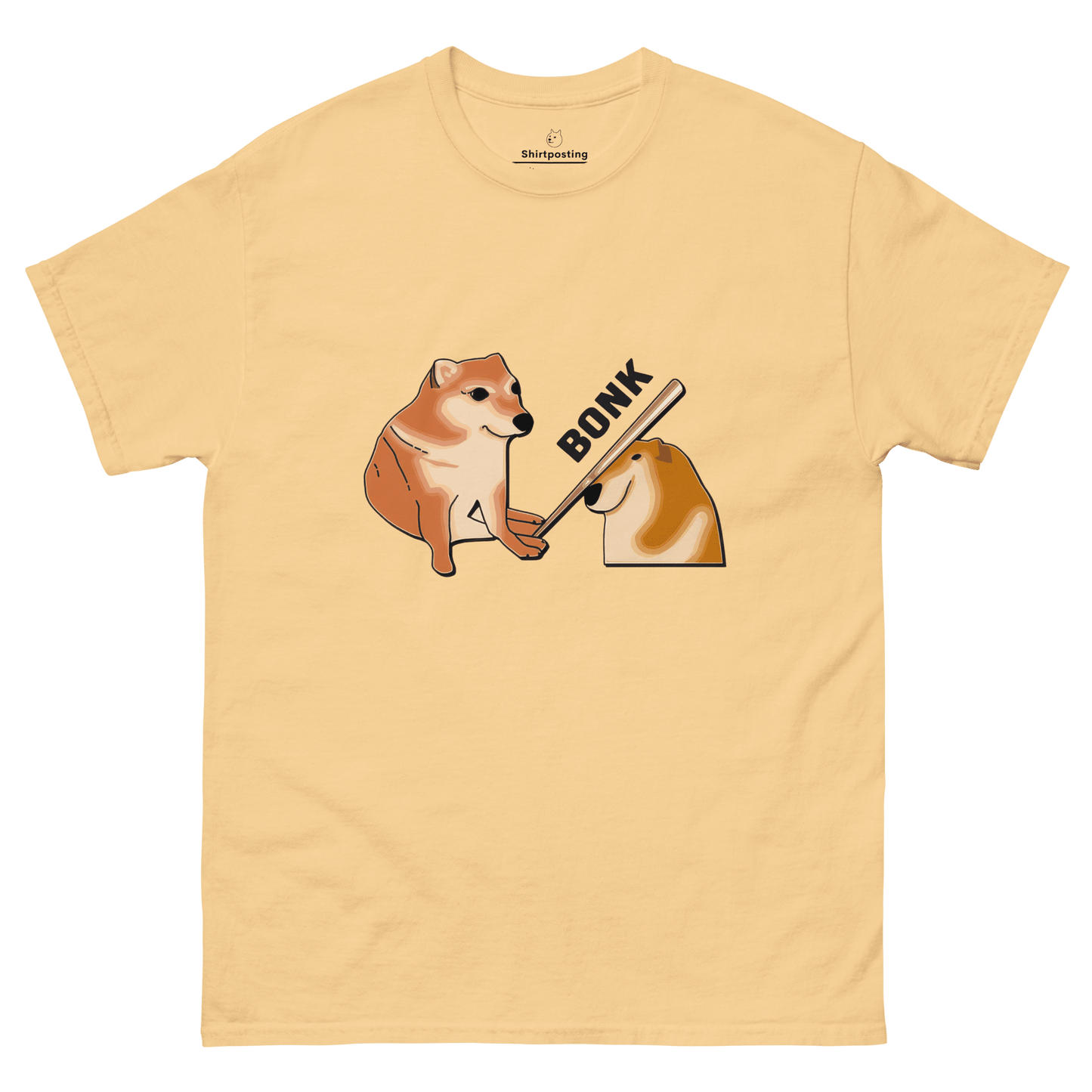 Bonk Classic T-Shirt Meme - Yellow Haze | Shirtposting