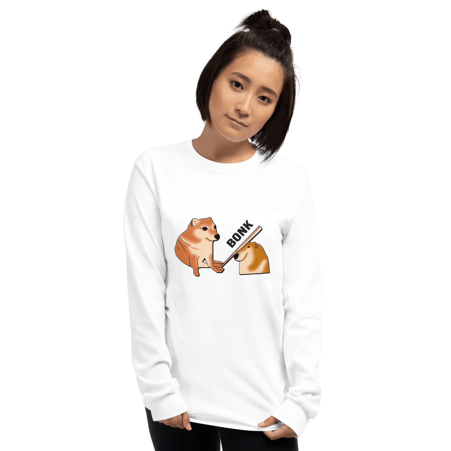 Bonk Long Sleeve T-Shirt Meme - Ash | Shirtposting