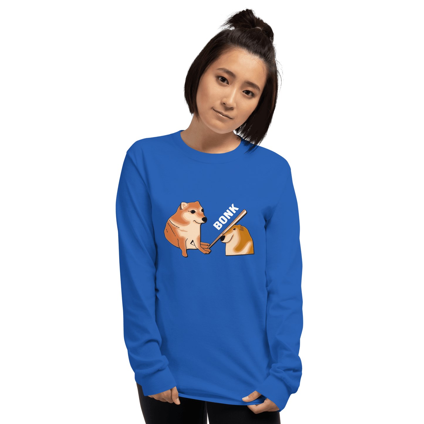 Bonk Long Sleeve T-Shirt Meme - Sport Grey | Shirtposting