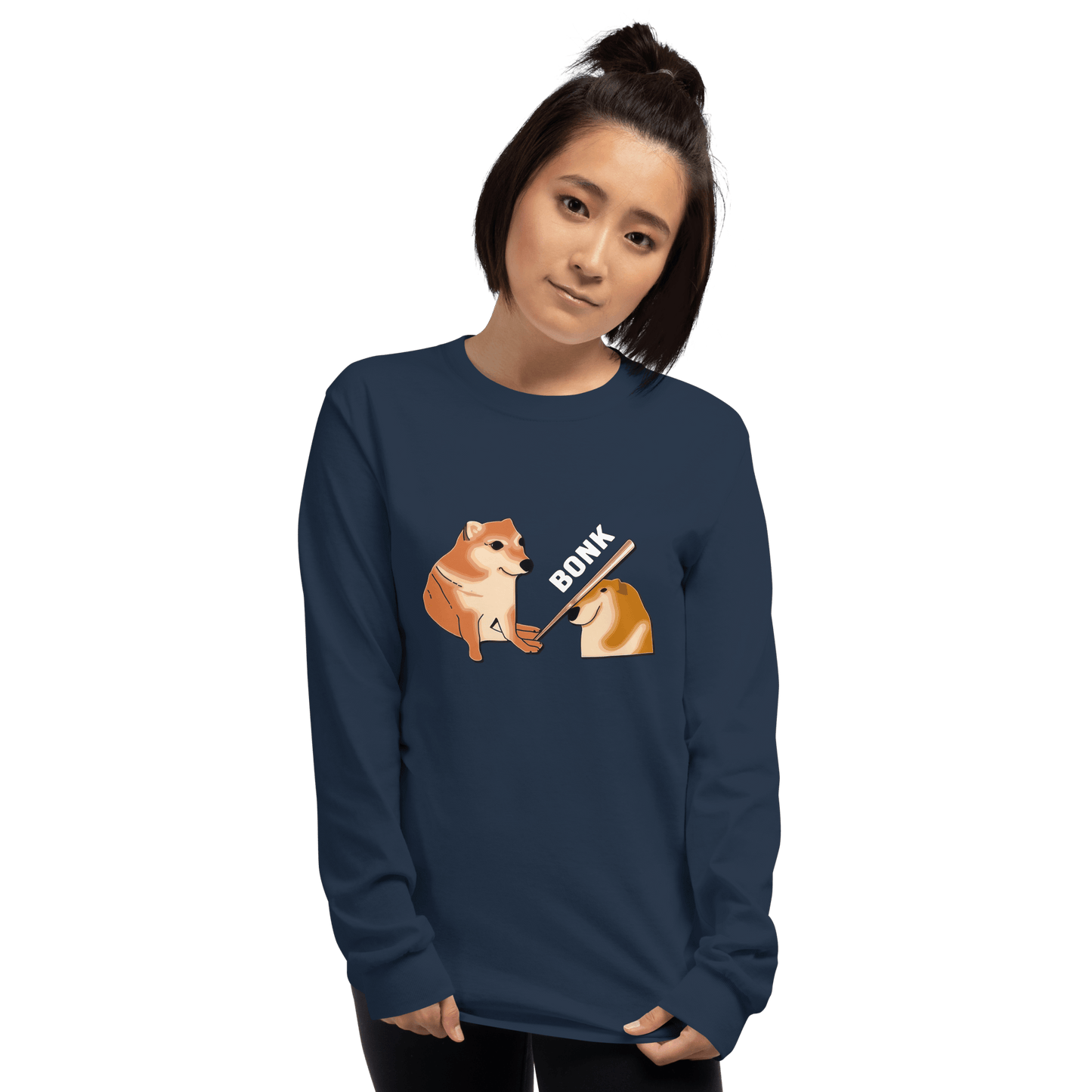 Bonk Long Sleeve T-Shirt Meme - Sport Grey | Shirtposting