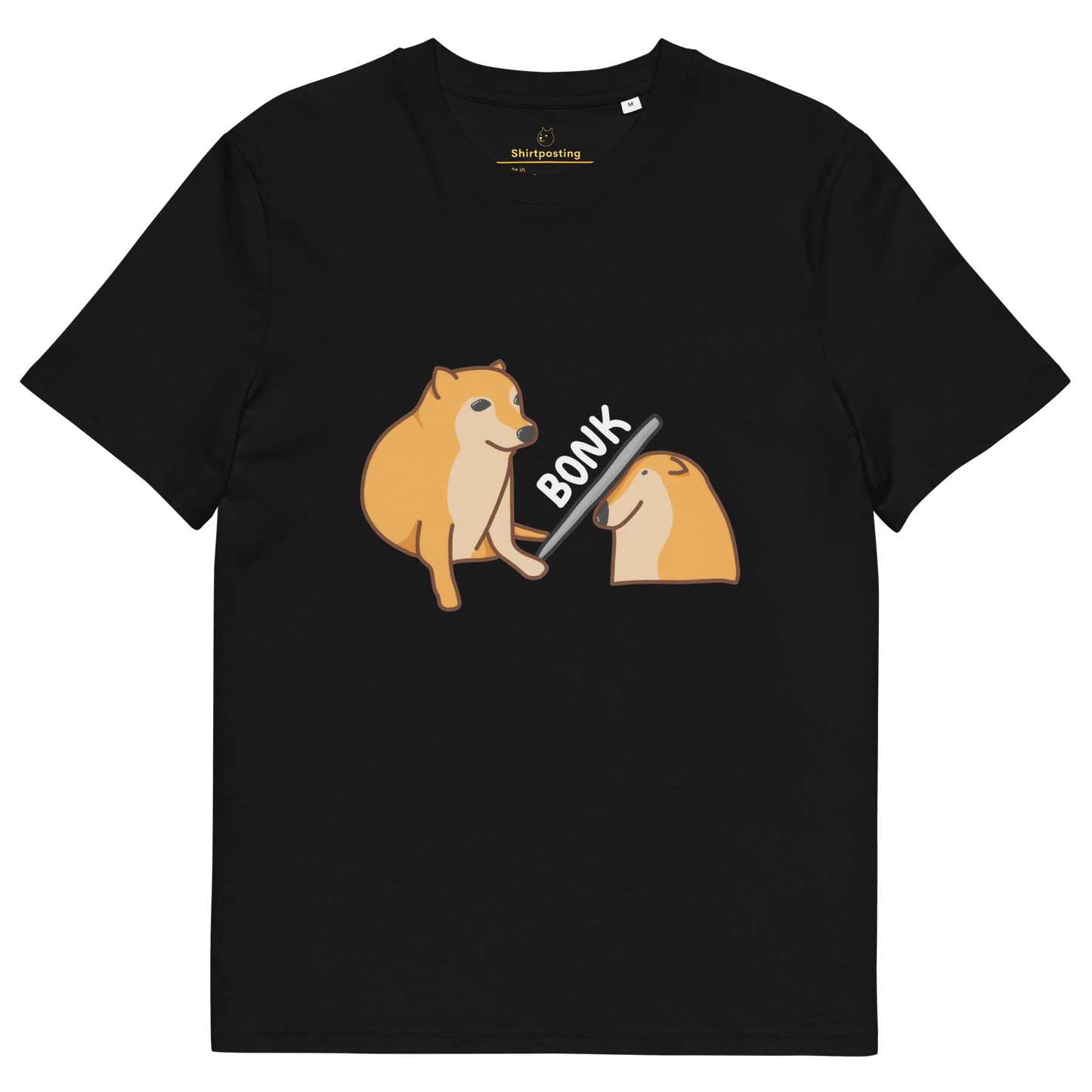 Bonk Premium Organic T-Shirt Meme - Black | Shirtposting