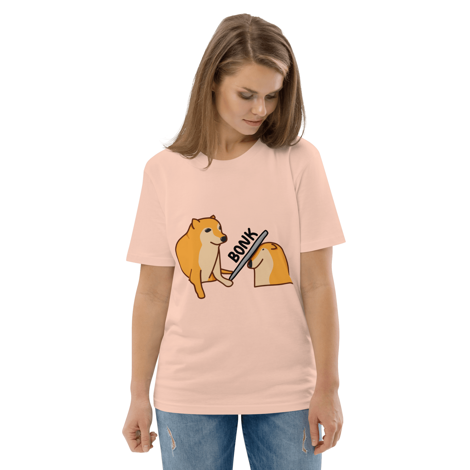 Bonk Premium Organic T-Shirt Meme - Cotton Pink | Shirtposting