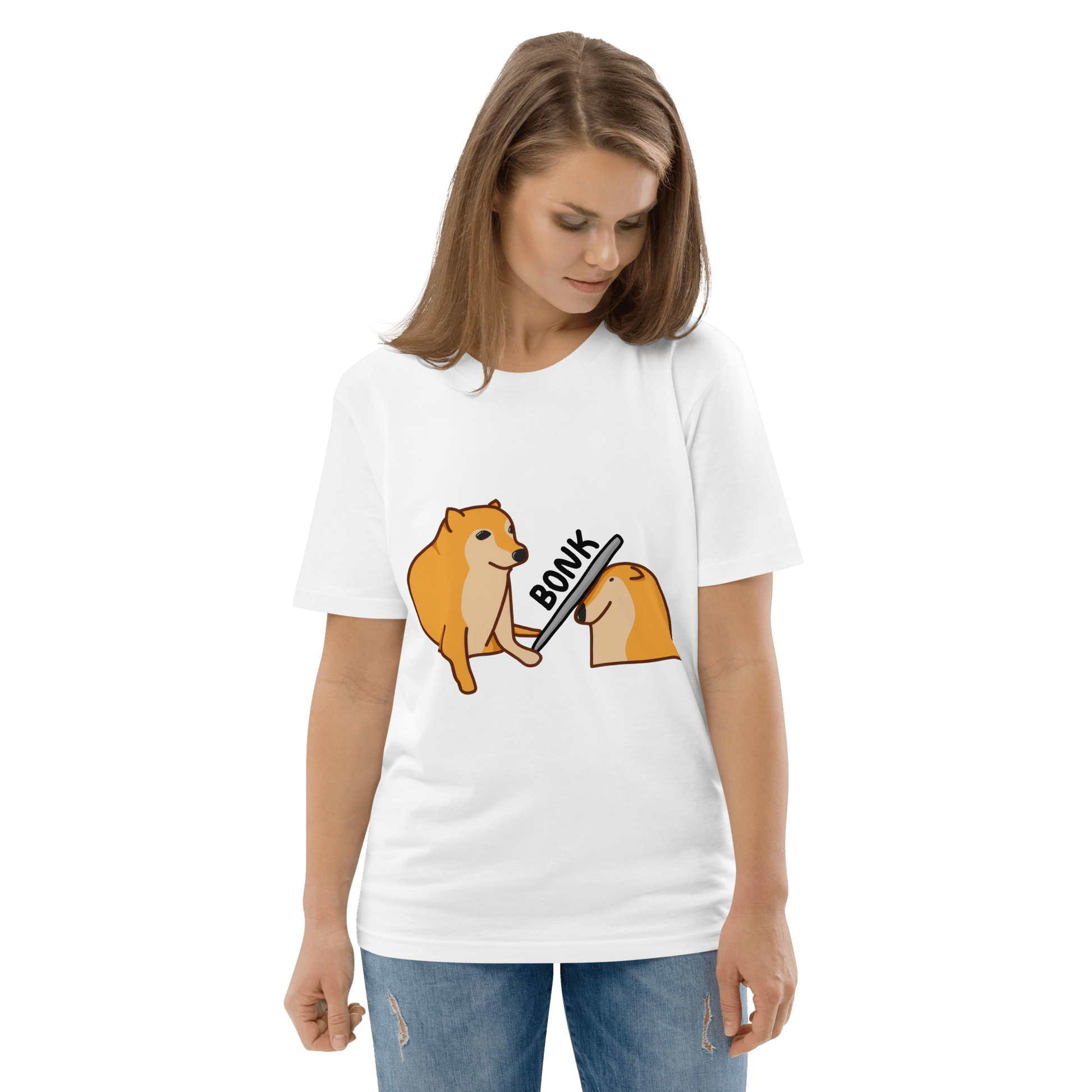 Bonk Premium Organic T-Shirt Meme - Cotton Pink | Shirtposting