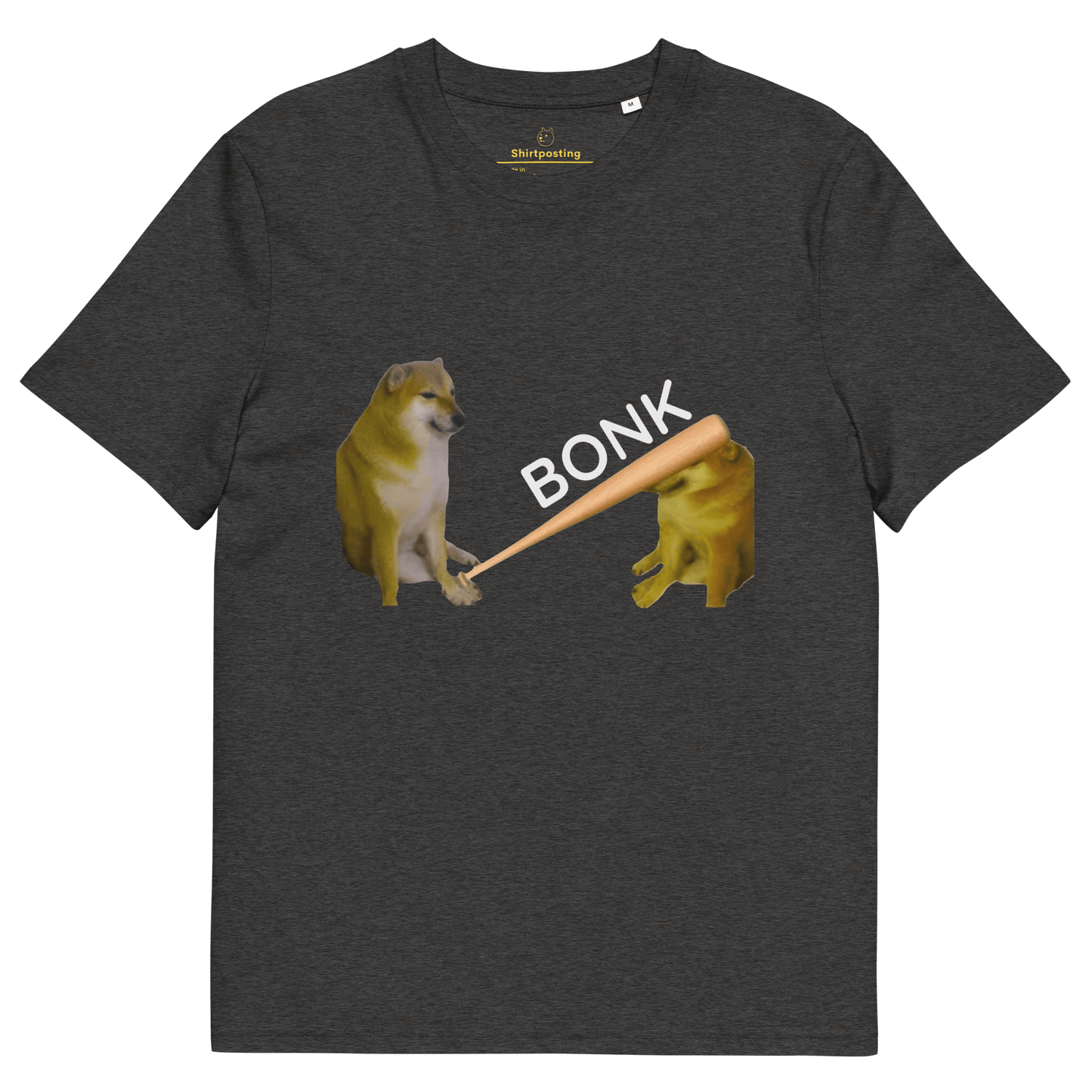 Bonk Premium Organic T-Shirt Meme - Dark Heather Grey | Shirtposting