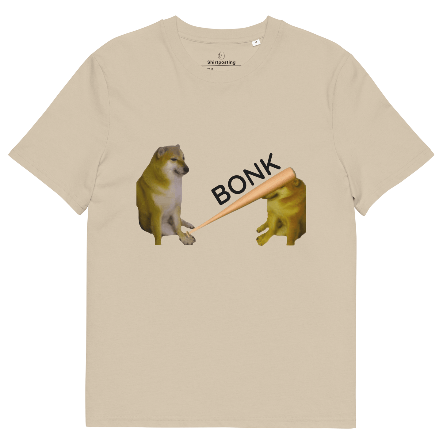 Bonk Premium Organic T-Shirt Meme - Desert Dust | Shirtposting